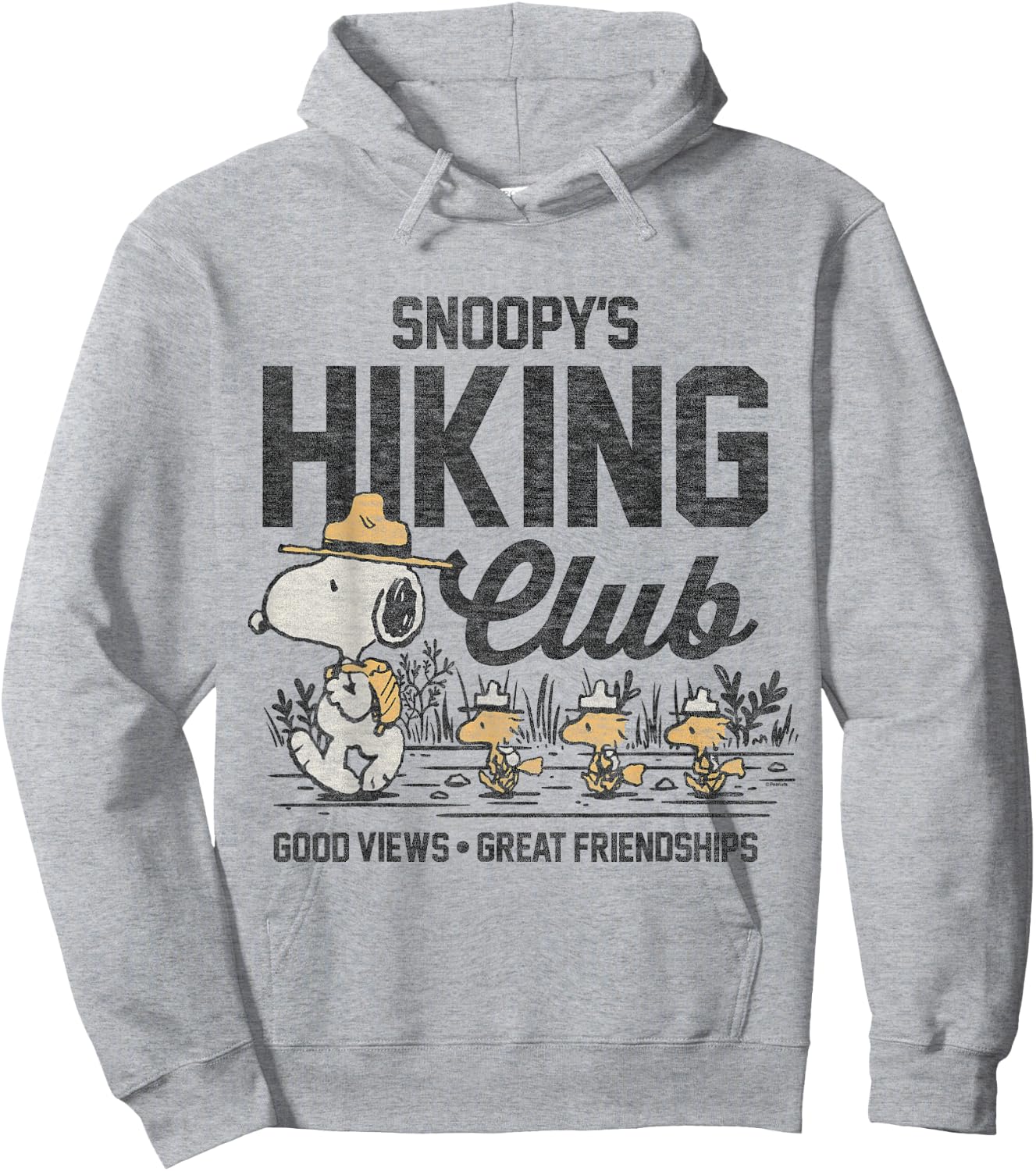 Peanuts - Snoopy's Hiking Club Hoodie - Hoodie | Ash
