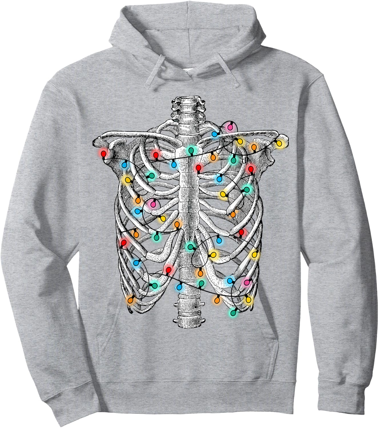 Holiday Skeleton, Medical Christmas, Doctor & Nurse hospital Hoodie - Hoodie | Ash