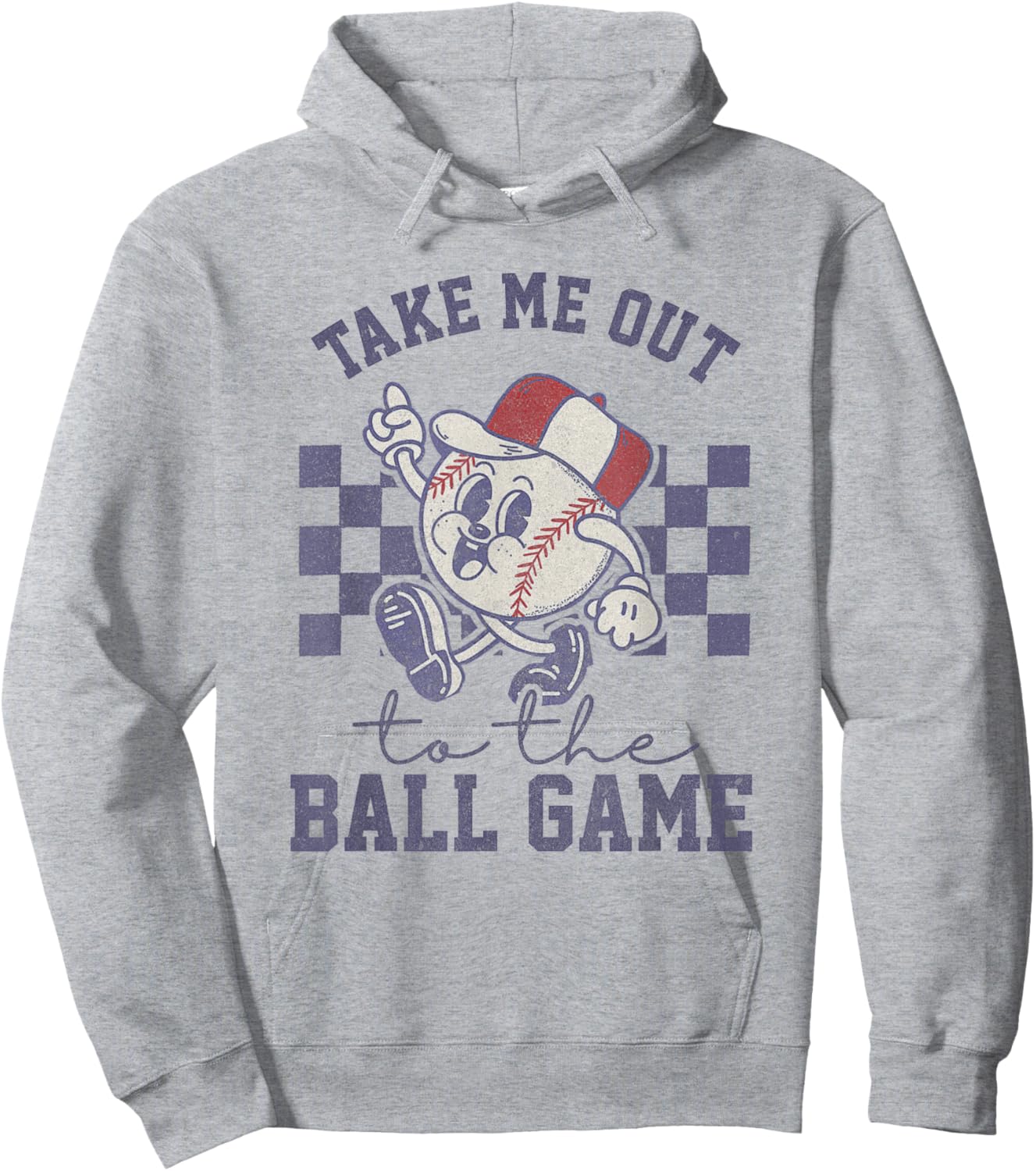 Take Me Out To The Baseball Ball Game Softball Vintage Hoodie - Hoodie | Ash