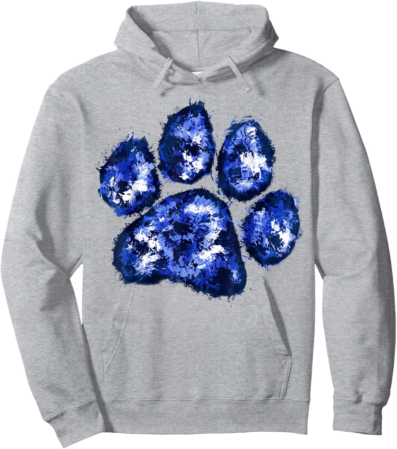 Wildcats Paw Print Blue Wildcats Wild Cat Animal Sports Hoodie - Hoodie | Ash