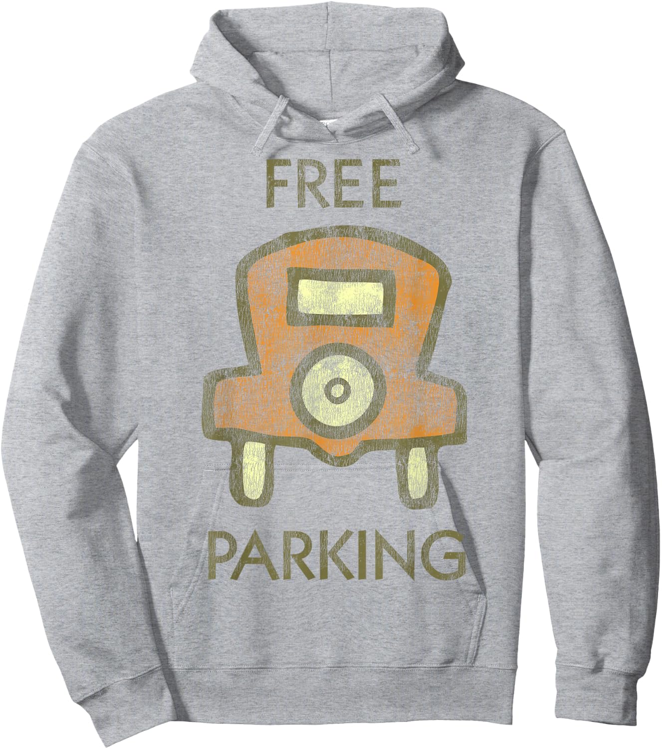 Monopoly Mr. Monopoly Free Parking Distressed Logo Hoodie - Hoodie | Ash