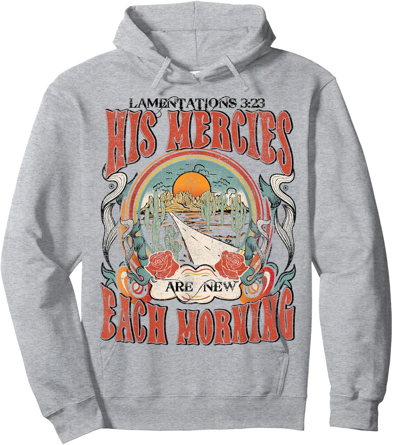 His Mercies Are New Each Morning, Lamentation 3:23 Christian Hoodie - Hoodie | Ash