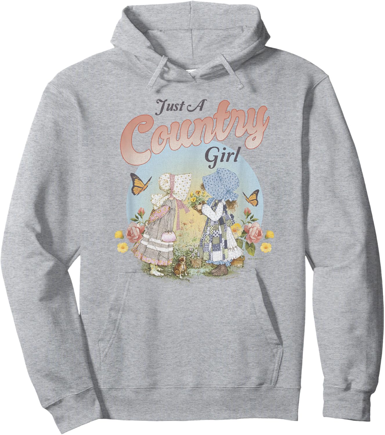 Holly Hobbie Just A County Girl Cute Spring Vintage Logo Hoodie - Hoodie | Ash