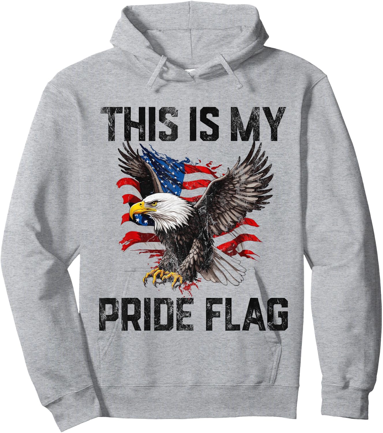 This Is My Pride Flag USA American 4th of July Patriotic Hoodie - Hoodie | Ash