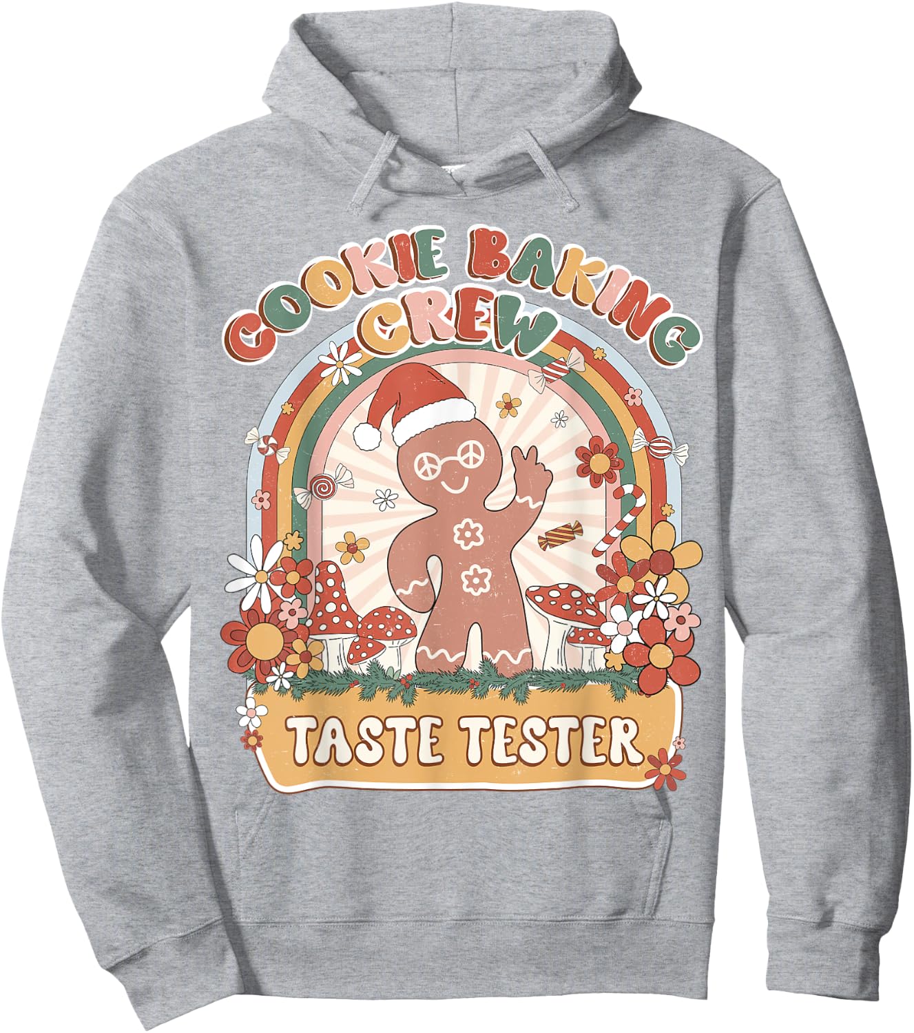 Taste Tester Cookie Baking Crew Retro Groovy Matching Family Hoodie - Hoodie | Ash