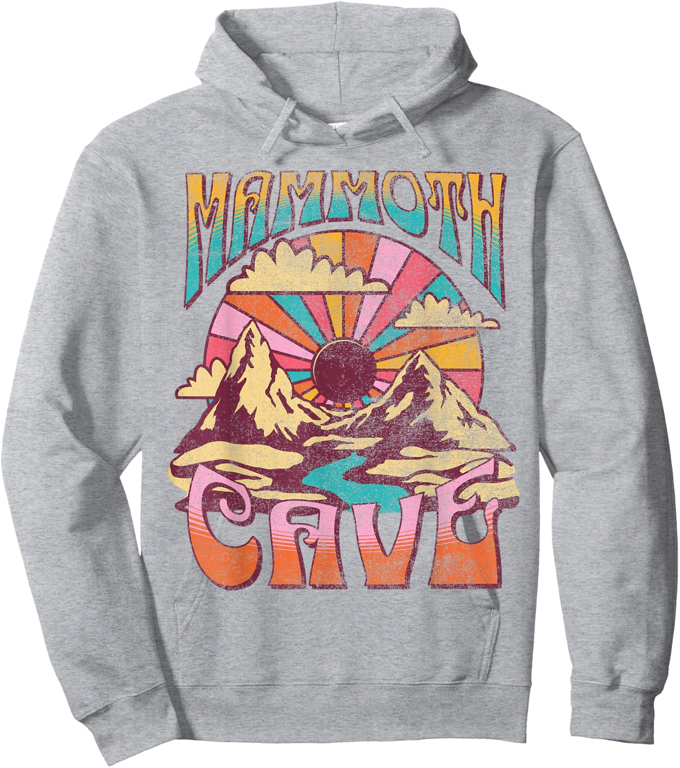 Mammoth Cave Kentucky Nature Hiking Mountains Outdoors Retro Hoodie - Hoodie | Ash
