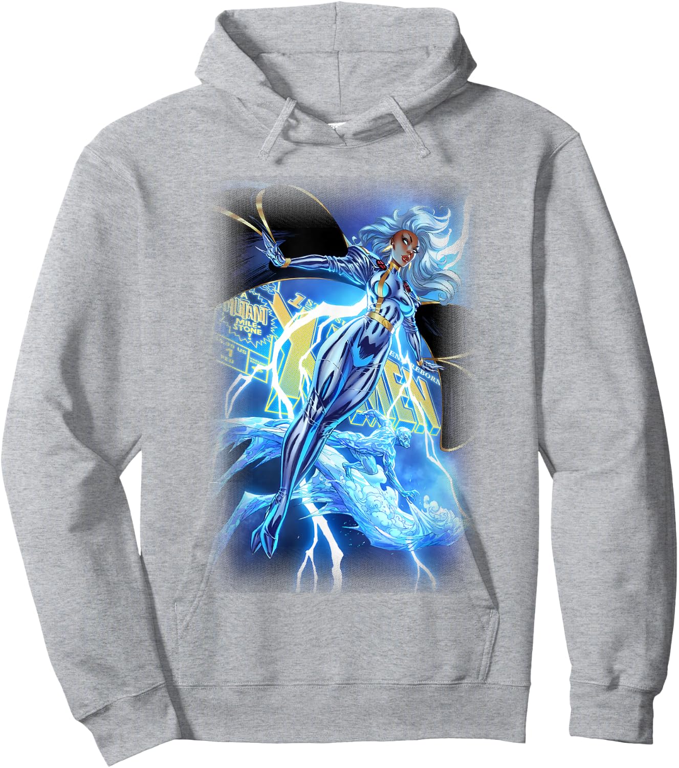 Marvel X-Men Storm & Iceman Epic Distressed Poster Hoodie - Hoodie | Ash
