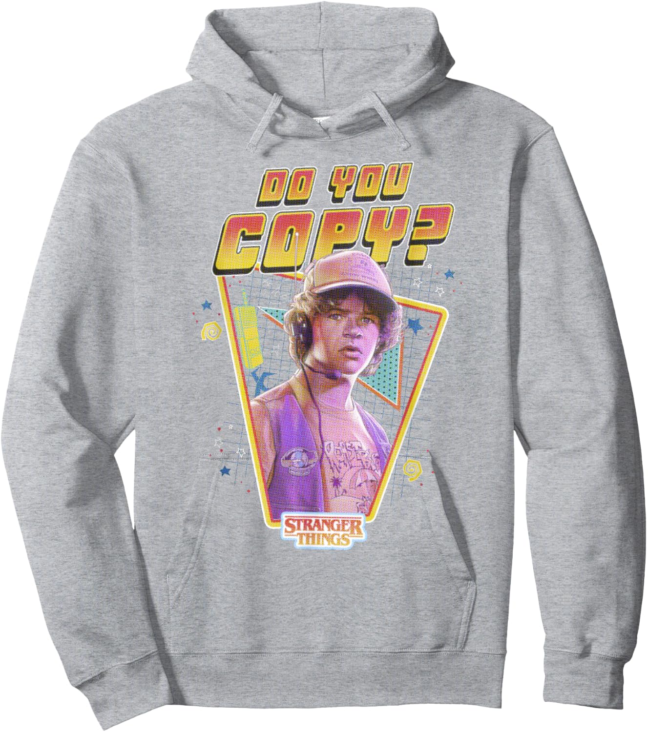 Stranger Things Dustin Henderson Do You Copy? Retro Logo Hoodie - Hoodie | Ash