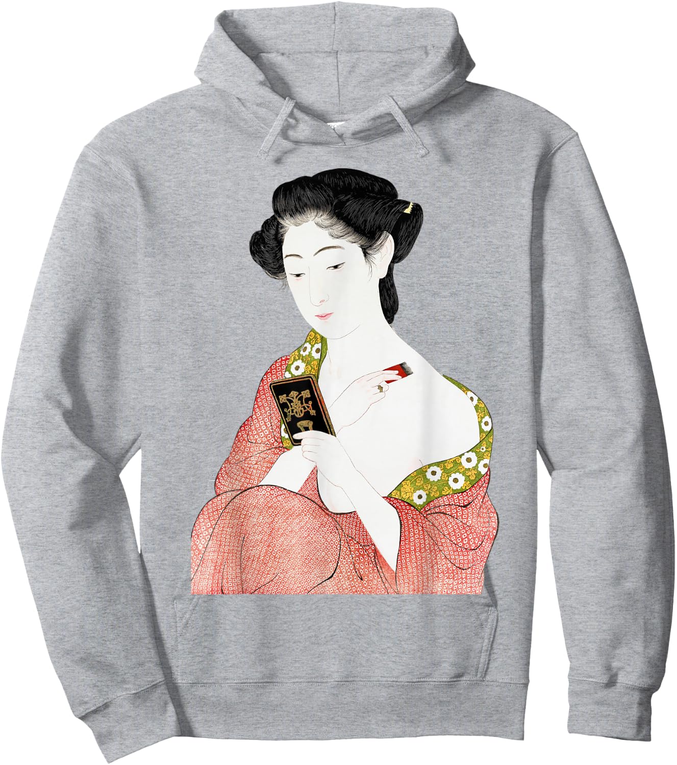 Japanese Woman Geisha Shin-hanga Ukiyo-e Japanese painting Hoodie - Hoodie | Ash