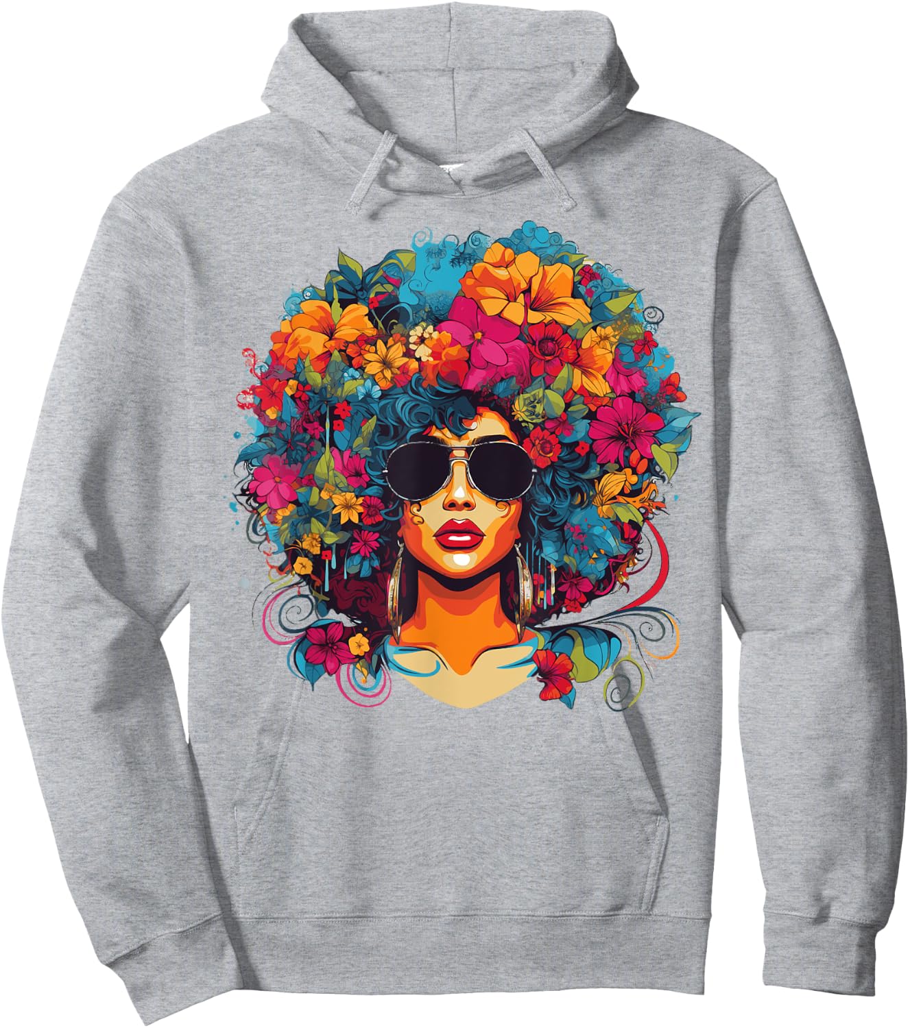 Afro Hair Natural Black History Pride Black Melanin Hoodie - Hoodie | Ash