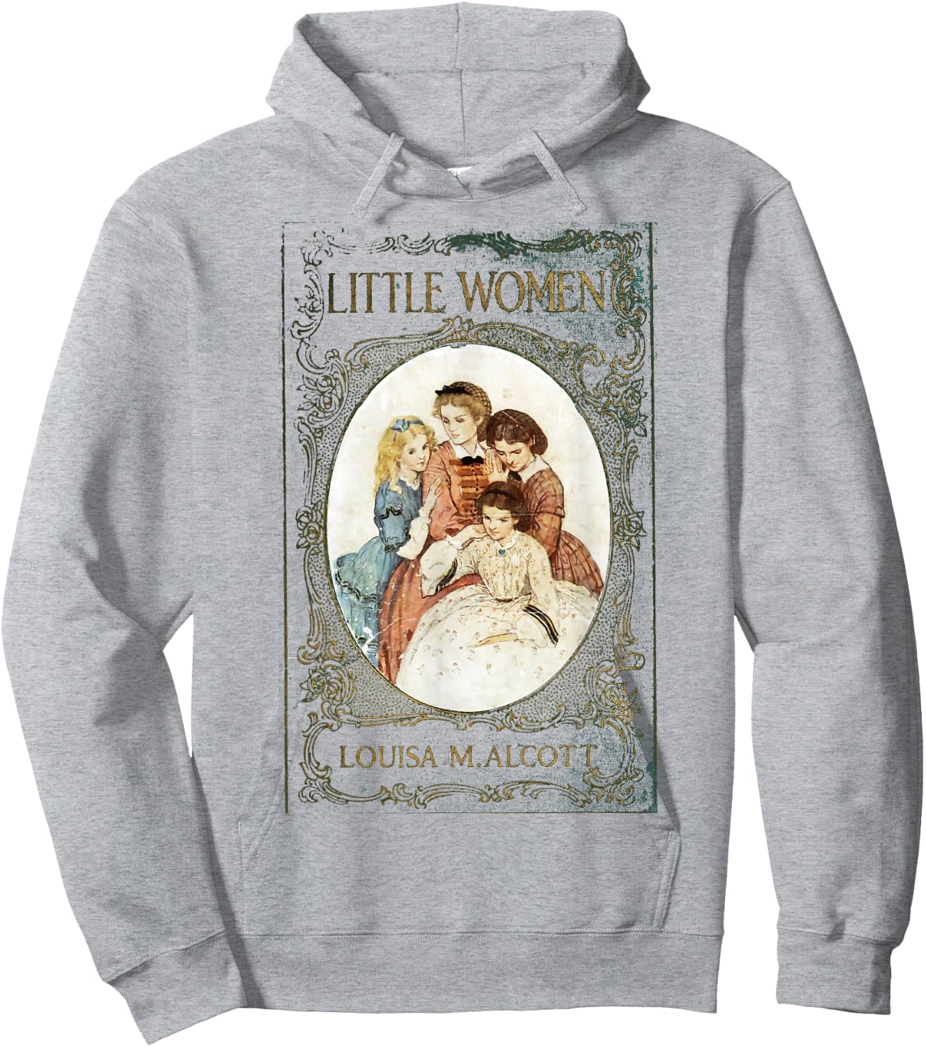 Little Women Louisa May Alcott Vintage Book Cover Hoodie - Hoodie | Ash