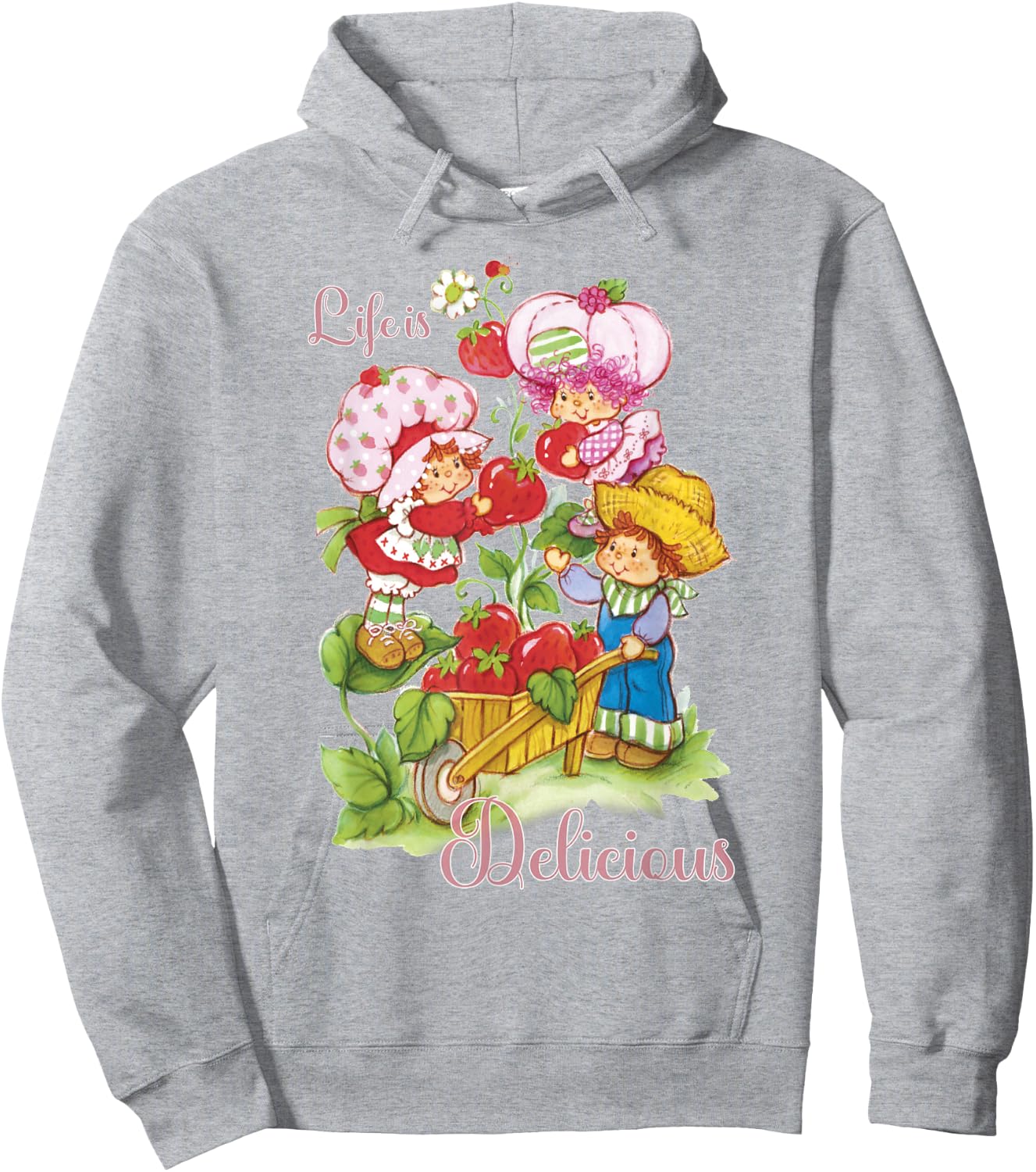 Strawberry Shortcake Group Life Is Delicious Hoodie - Hoodie | Ash