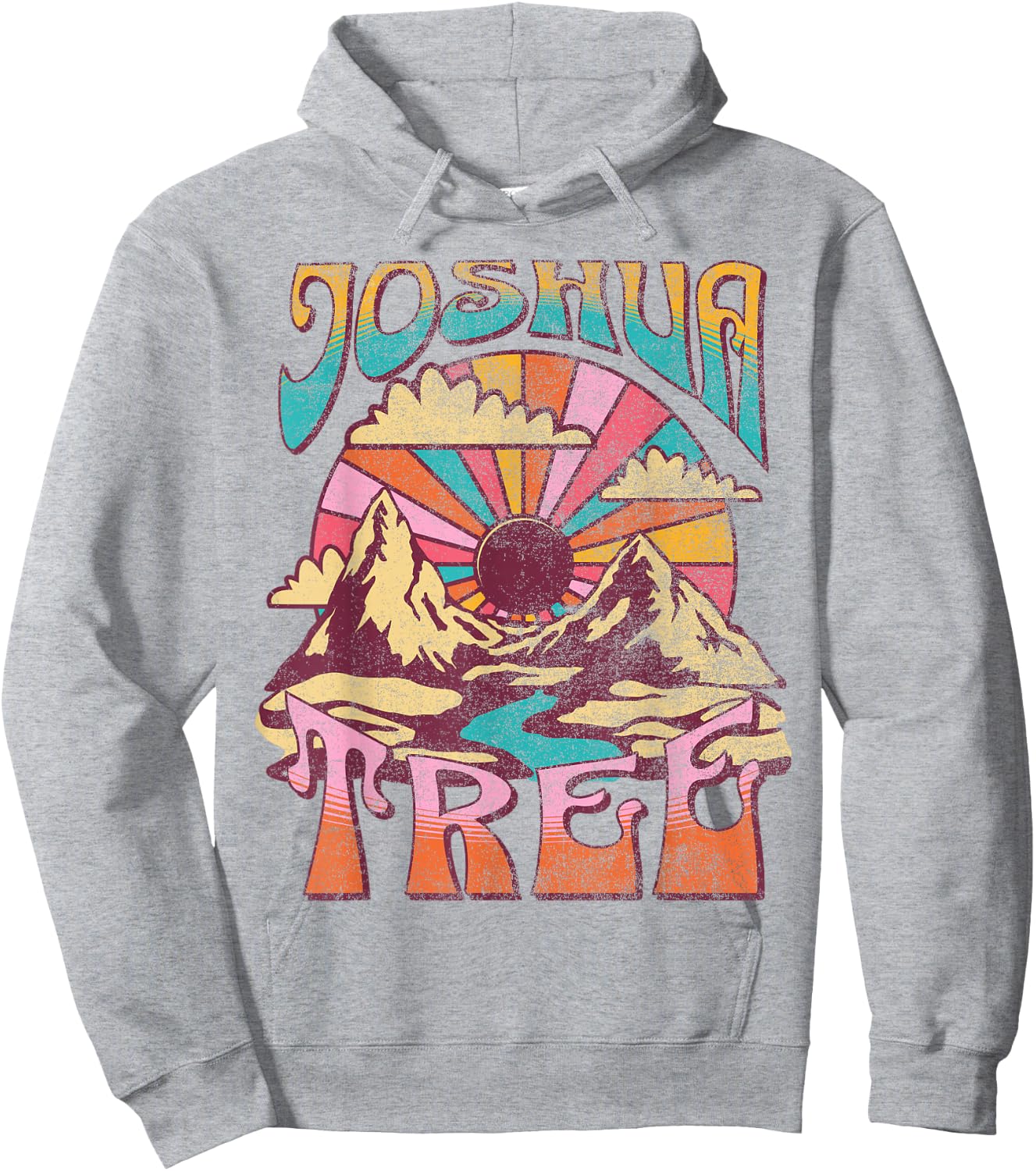 Joshua Tree California Nature Hiking Mountains Outdoors Hoodie - Hoodie | Ash