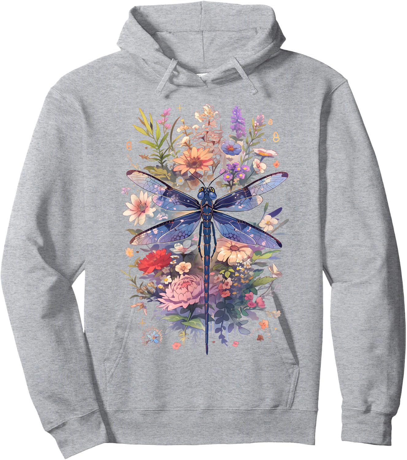 Beautiful Dragonfly Watercolor Art Insect Lover Earth Day Hoodie - Hoodie | Ash