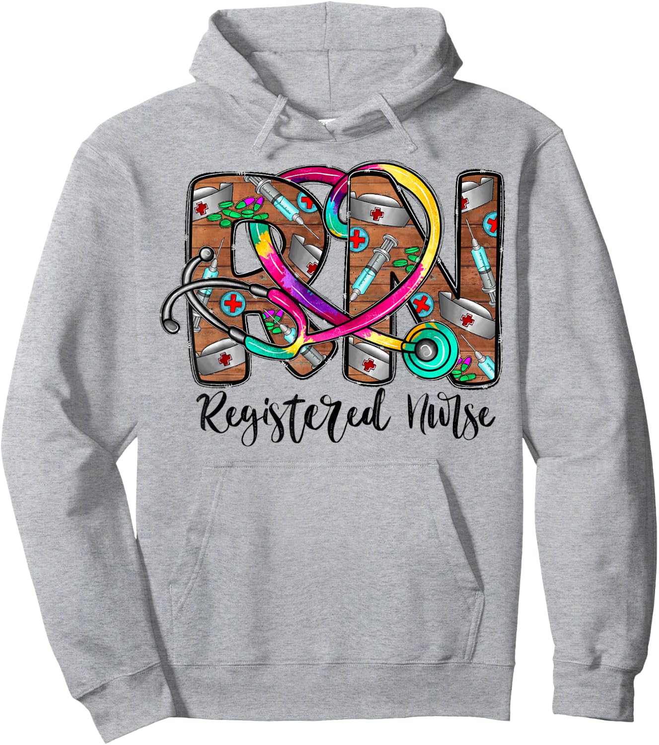 Registered Nurse Life for Rn Nurse Tie Dye Nurse's Week Hoodie - Hoodie | Ash