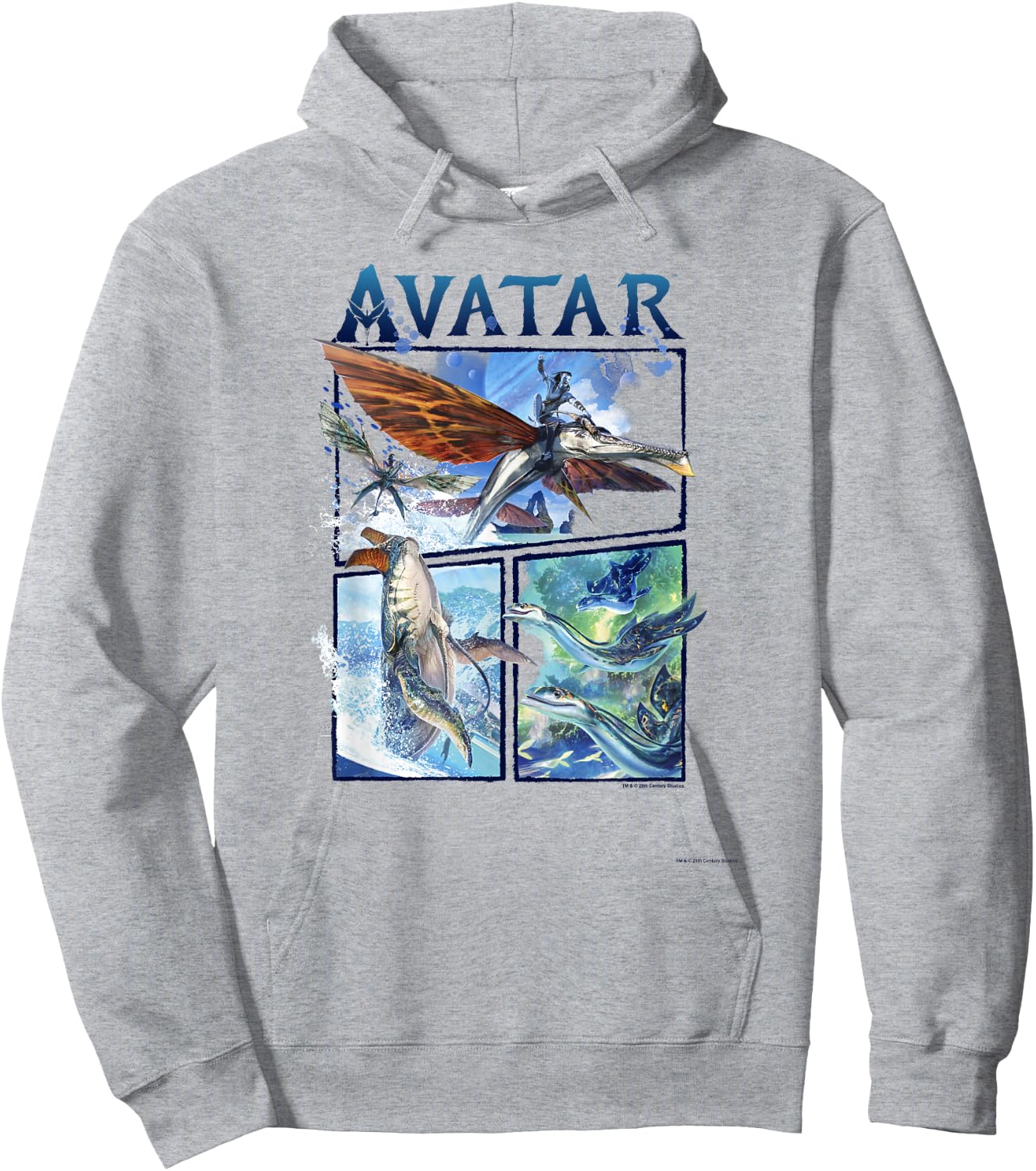 Avatar: The Way of Water Air And Sea Flight Panels Hoodie - Hoodie | Ash