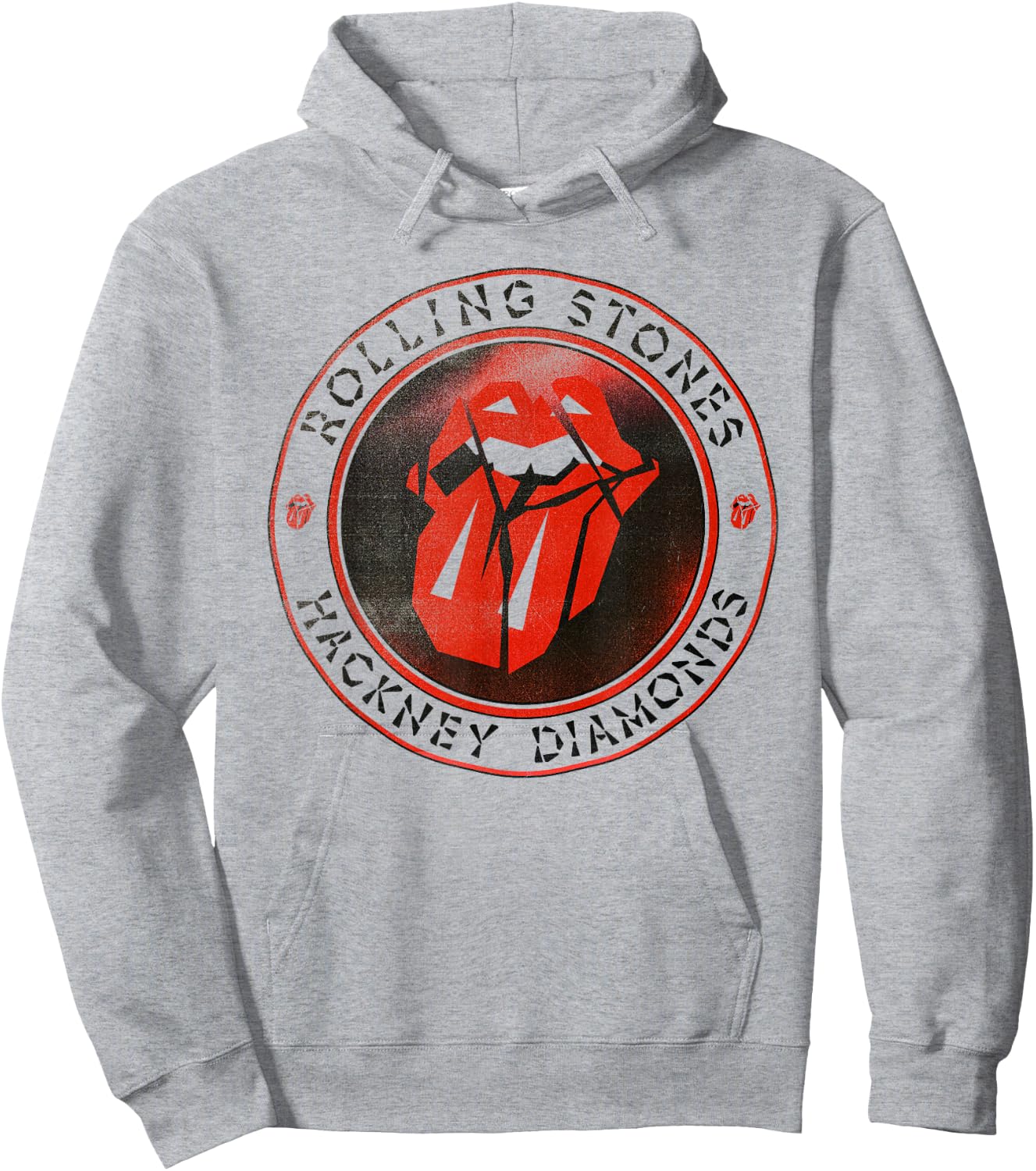 Official The Rolling Stones HD Circle Logo Hoodie - Hoodie | Ash