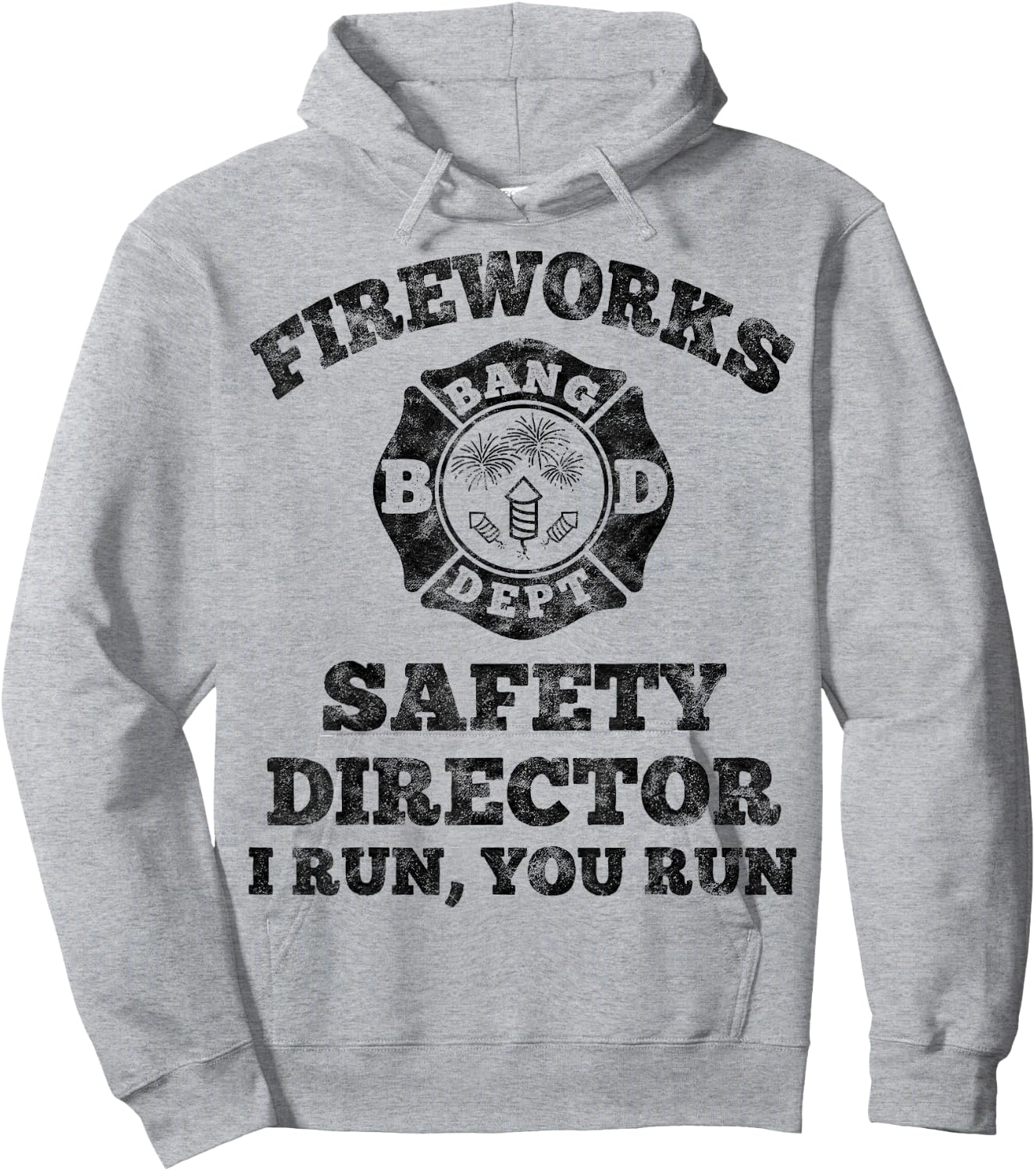 Funny Fireworks Safety Director Firefighter America Red Pyro Hoodie - Hoodie | Ash