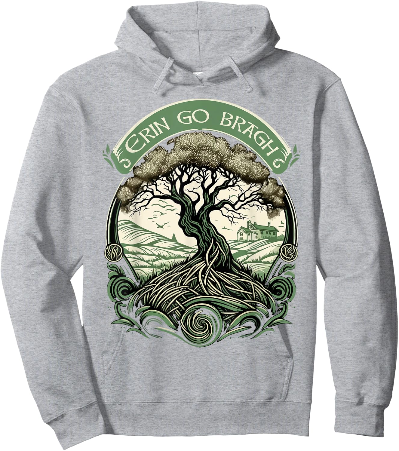 St Patricks Day Irish Pride Apparel | Erin go bragh Hoodie - Hoodie | Ash