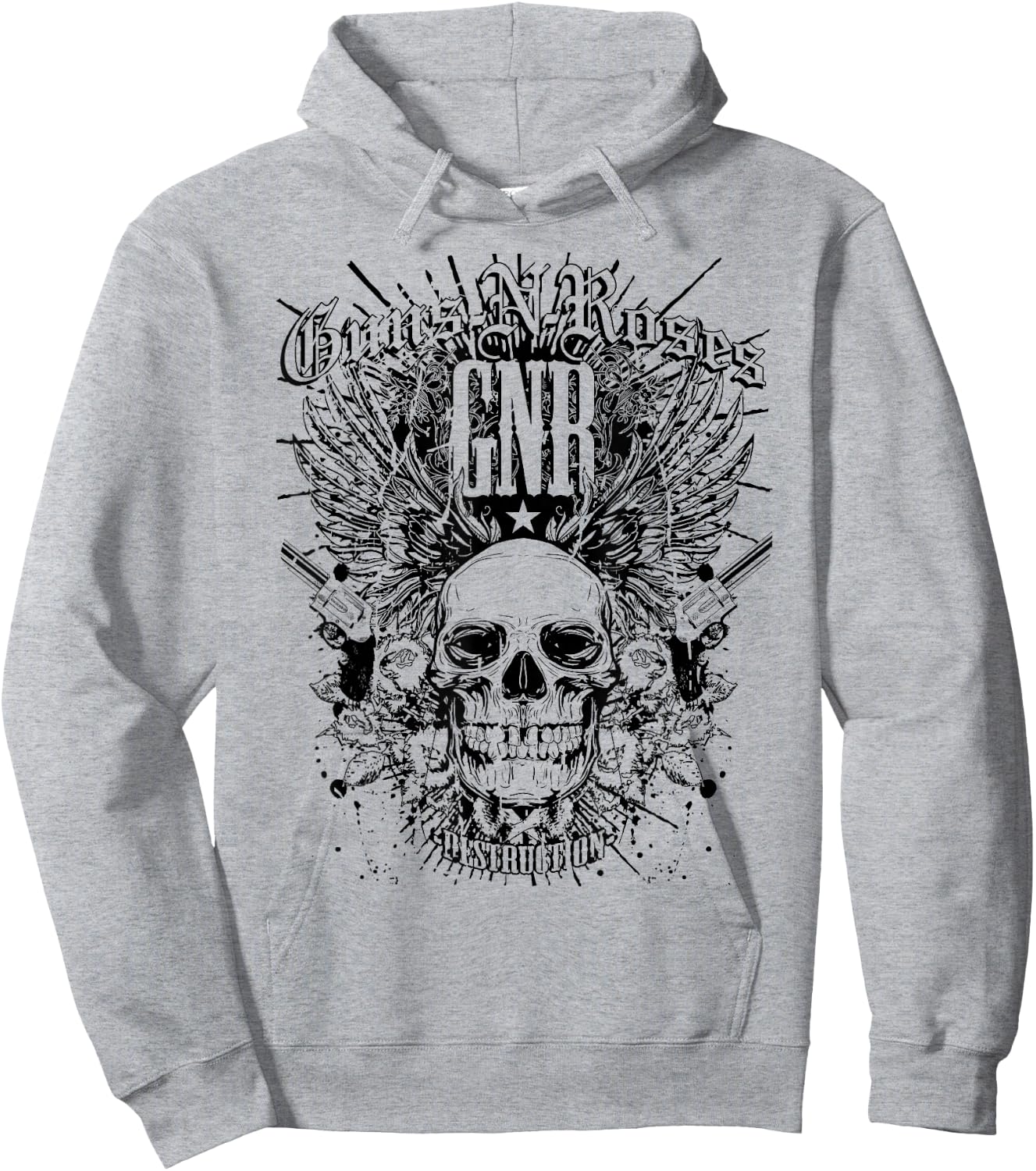 Guns N' Roses Official Destruction Hoodie - Hoodie | Ash