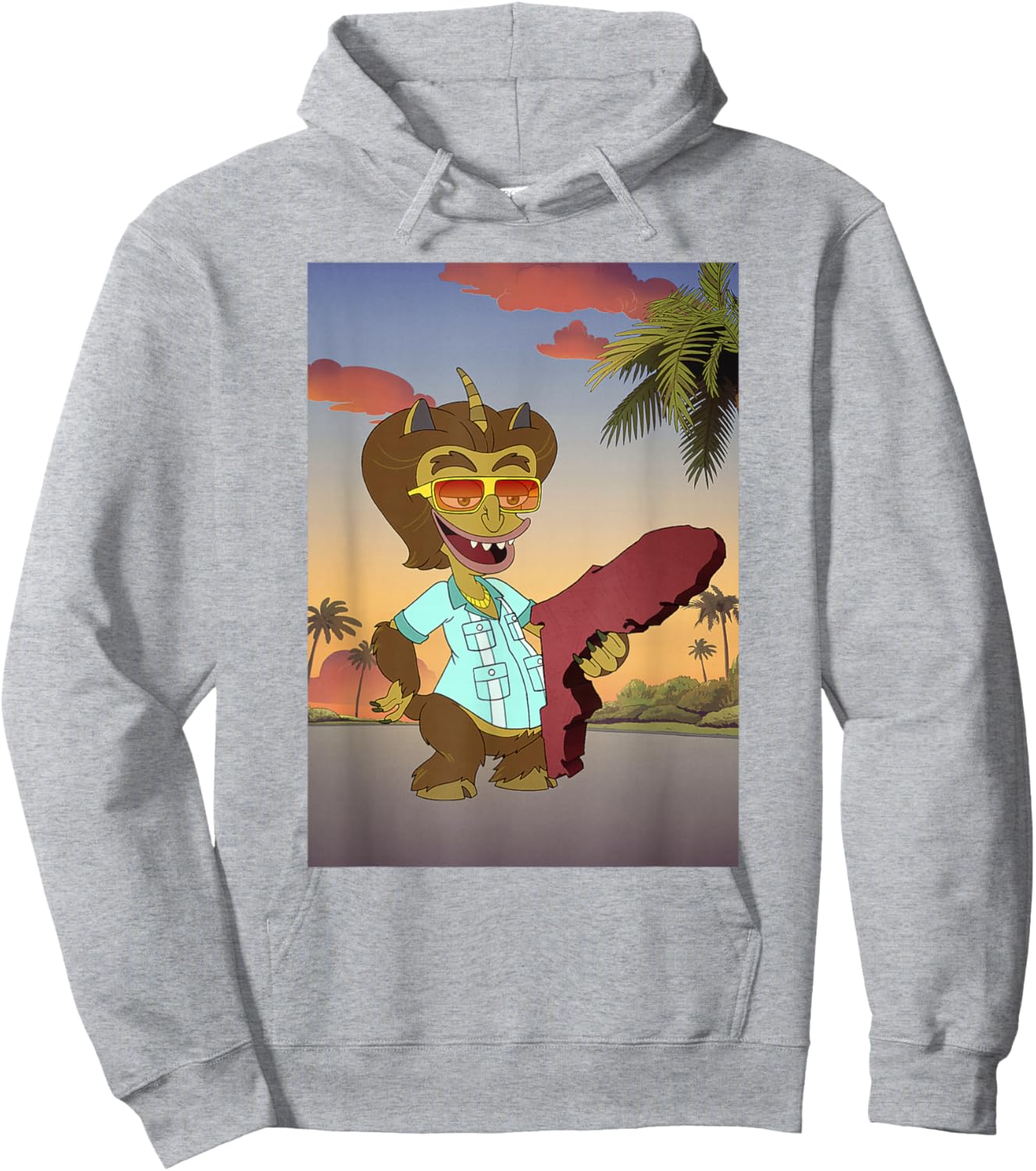 Big Mouth Maury The Hormones Monster State Of Florida Hoodie - Hoodie | Ash