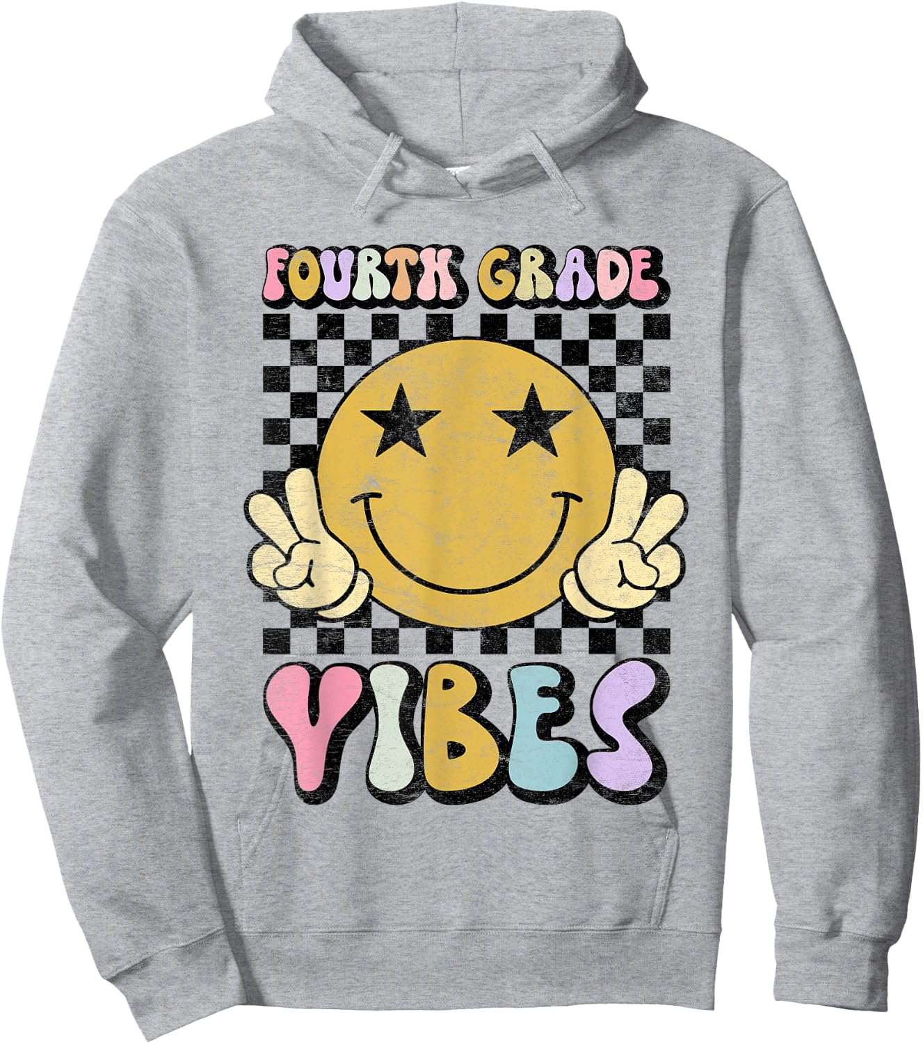 Fourth Grade Vibes 4th Grade Back to School Teacher Student Hoodie - Hoodie | Ash
