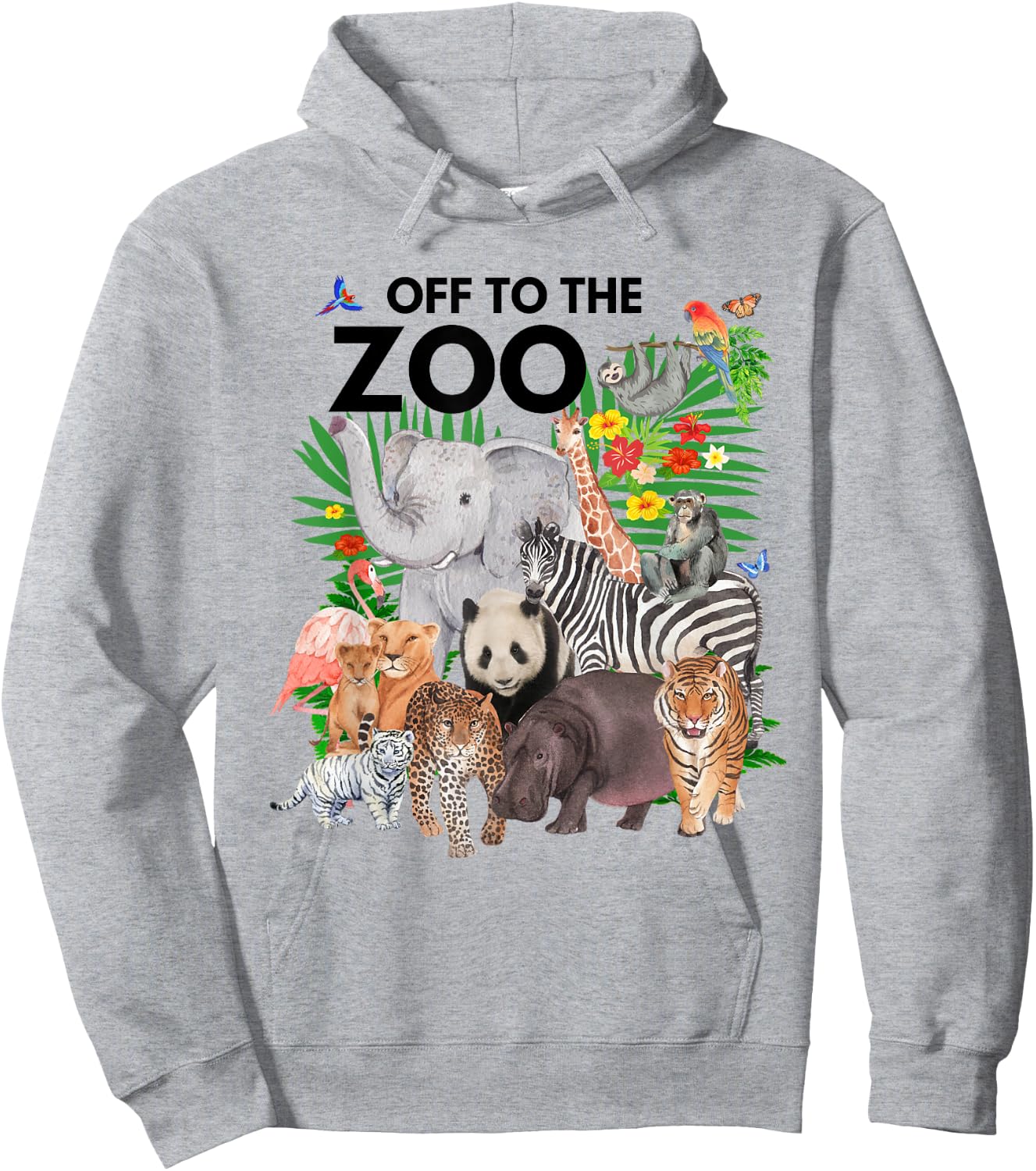 Zoo Animals Safari Party A Day At The Zoo Safari Zoo Trip Hoodie - Hoodie | Ash