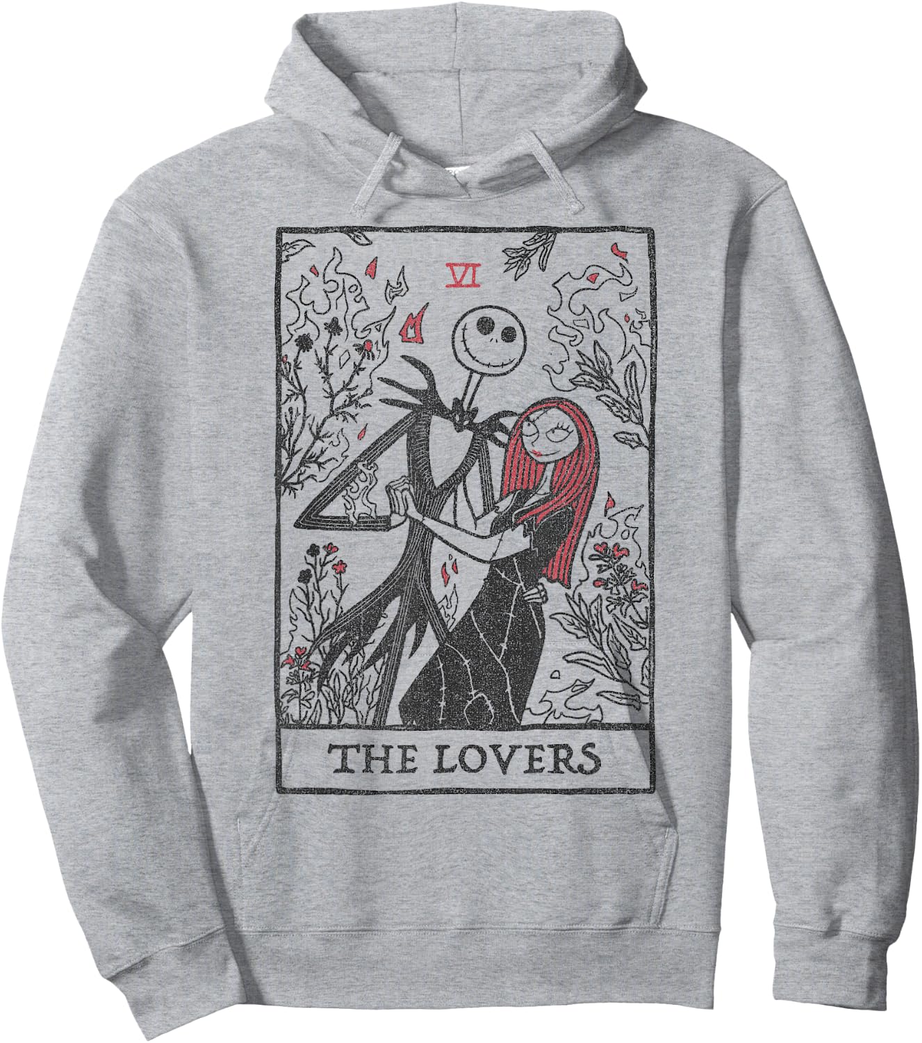 Disney The Nightmare Before Christmas Jack and Sally Tarot Hoodie - Hoodie | Ash