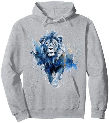 Lion Artwork - Zoo Animal Lion Hoodie - Hoodie | Ash
