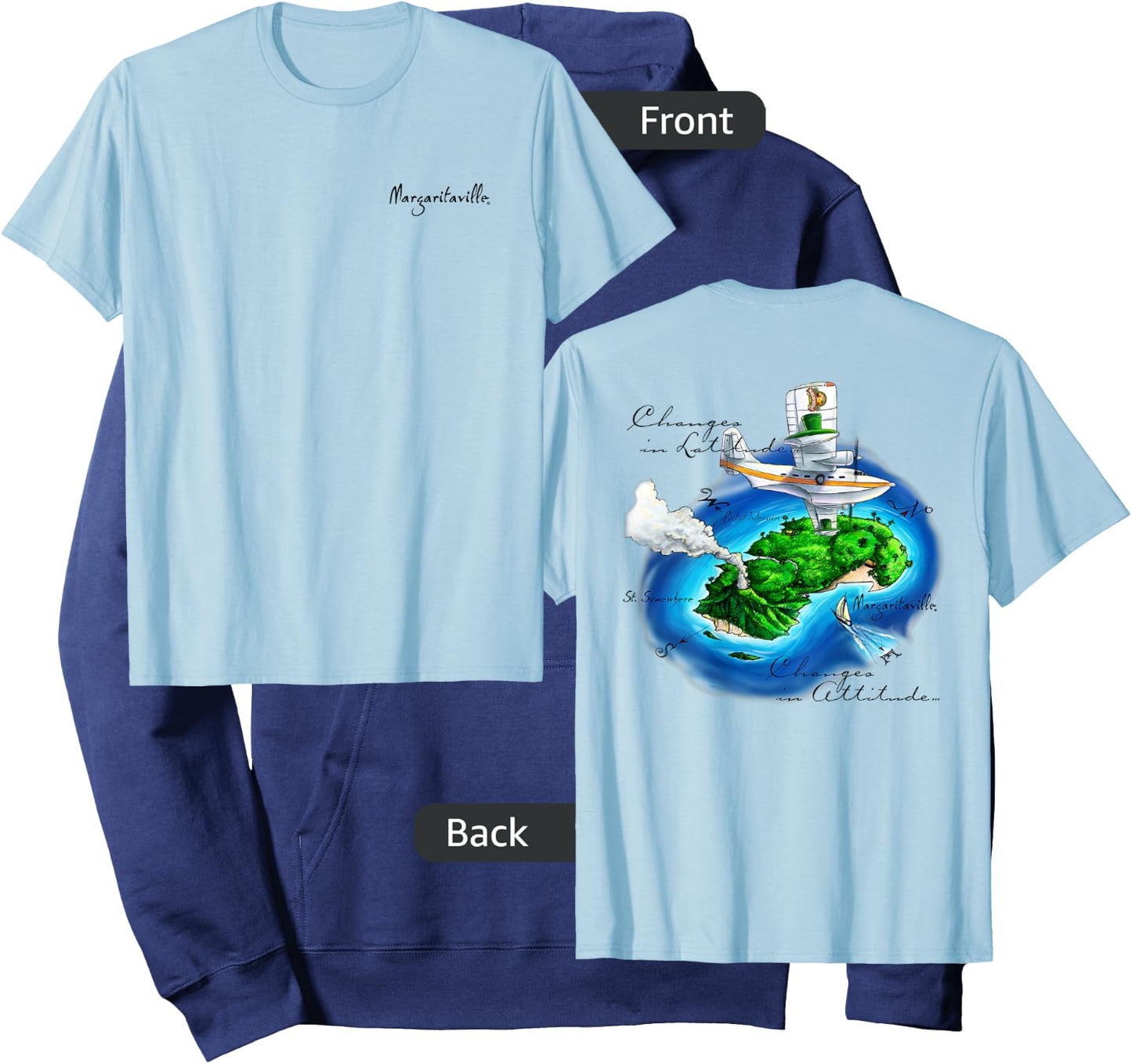 Changes in Latitude, Changes in Attitude Hoodie - Hoodie | Navy