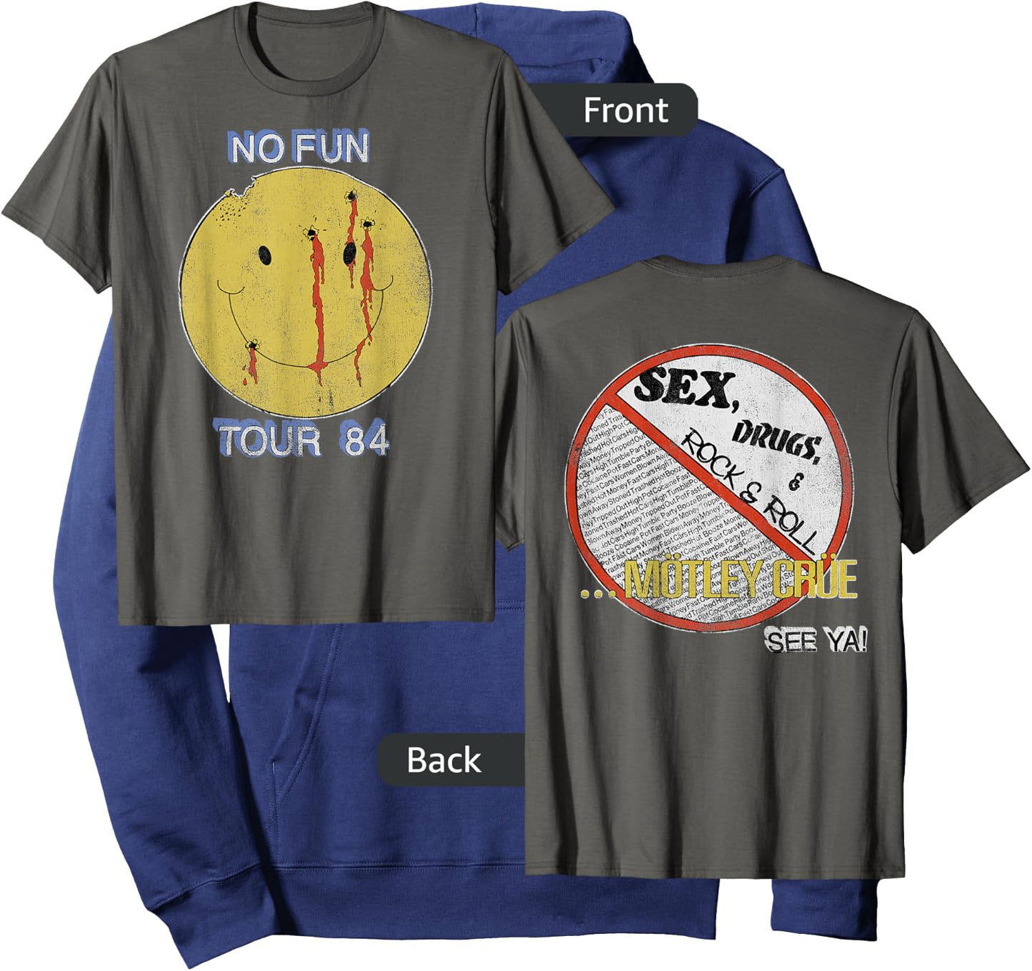 Mötley Crüe – No Fun on Asphalt Hoodie - Hoodie | Navy
