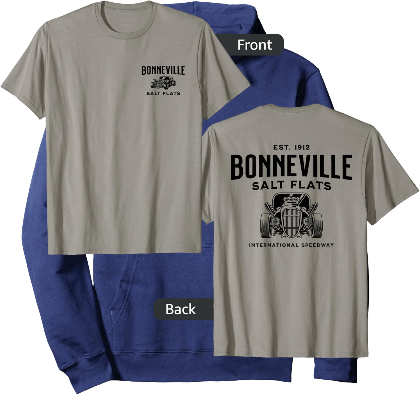 Retro Bonneville Salt Flats Utah International Speedway Hoodie - Hoodie | Navy