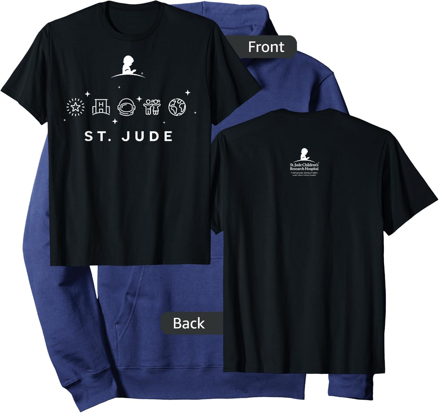 St. Jude Children's Research Hospital Space Icons Hoodie - Hoodie | Navy