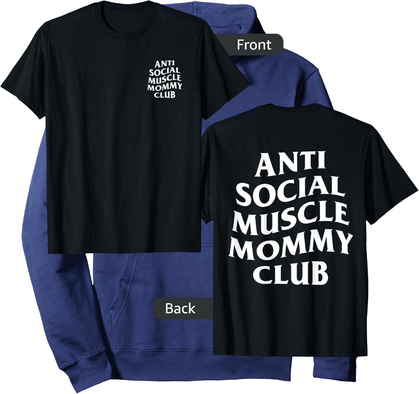 Anti Social Muscle Mommy Club Hoodie - Hoodie | Navy