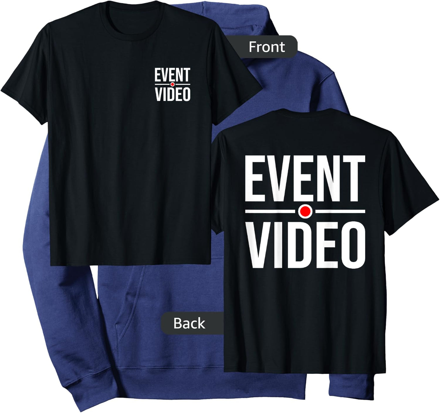 EVENT VIDEO VIDEOGRAPHER PHOTO STAFF (Front & Back) Hoodie - Hoodie | Navy