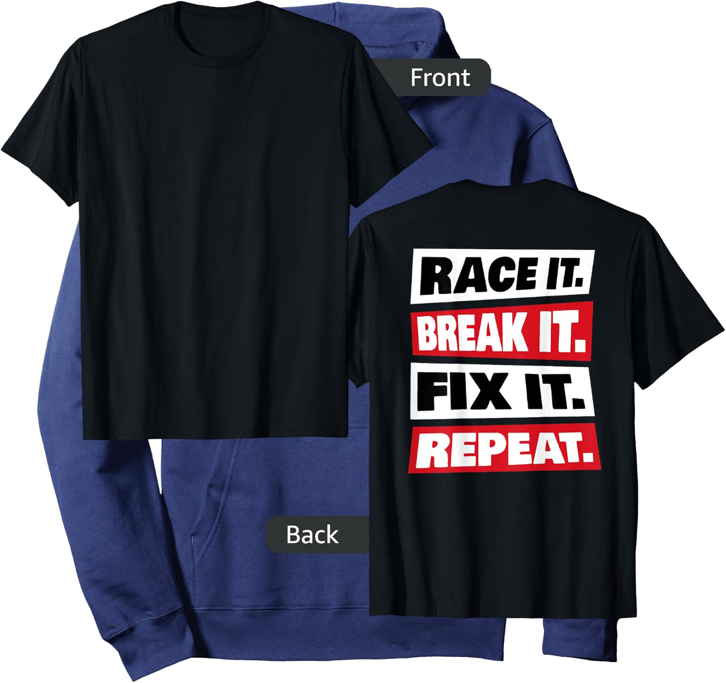 Race it Break it Fix it Repeat Hoodie - Hoodie | Navy