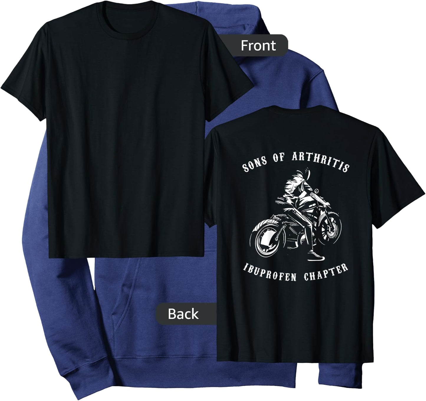 Sons With Arthritis Ibuprofen Chapter Biker Motorcyclist Hoodie - Hoodie | Navy