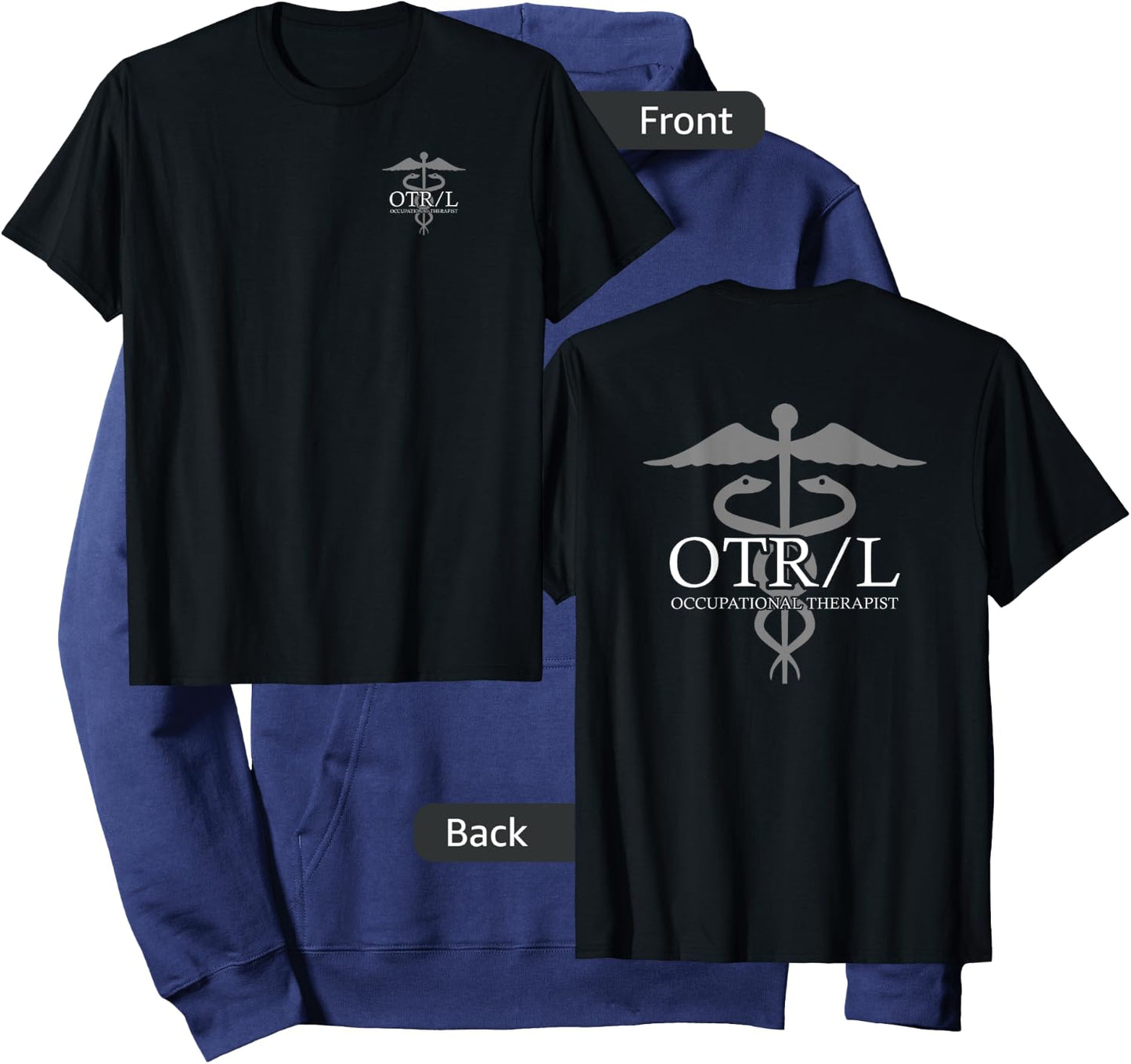 Occupational Therapist - Front/Back - Professional OTR/L Hoodie - Hoodie | Navy