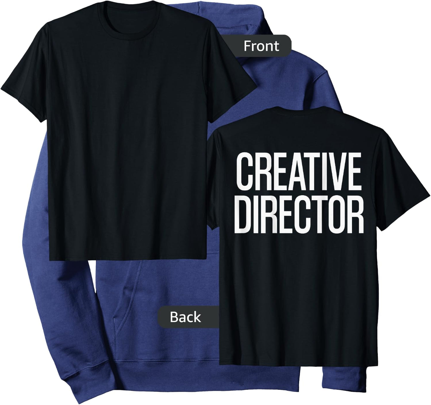 Bold Creative Director Text PRINT ON BACK | Film Crew Hoodie - Hoodie | Navy