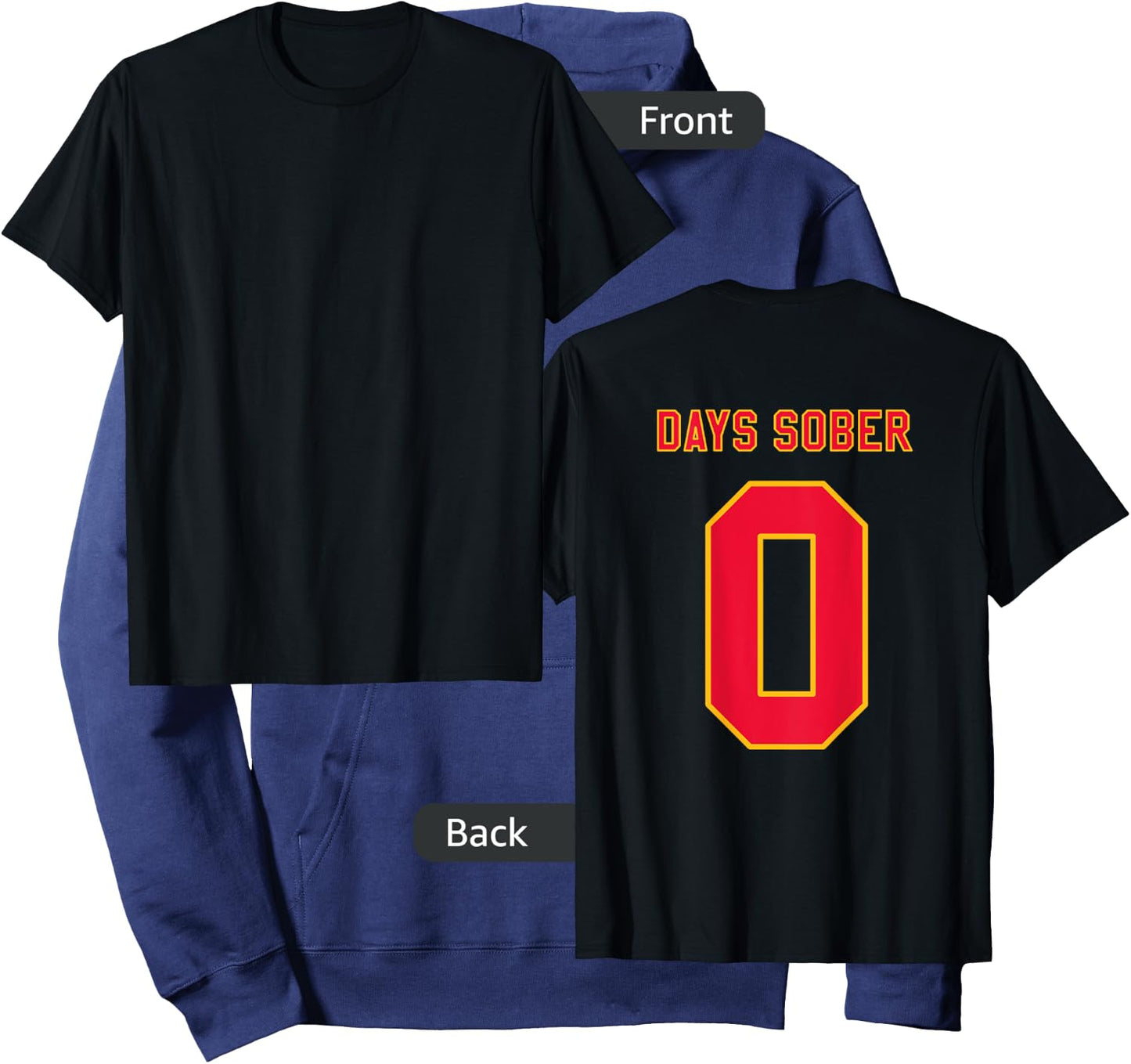 0 DAYS SOBER Jersey Funny Drinking Shirt for Alcohol Lover Hoodie - Hoodie | Navy