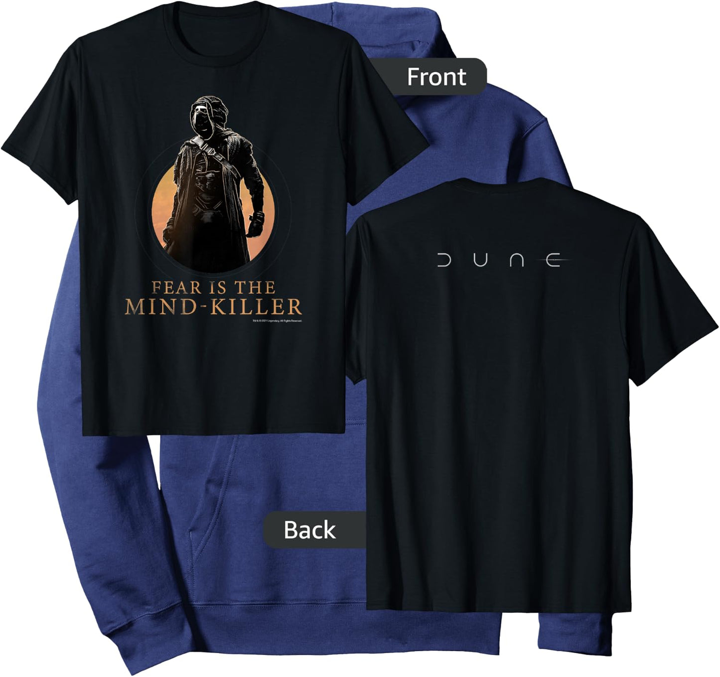 Dune (2021) - Fear is The Mind Killer - Paul Stillsuit Hoodie - Hoodie | Navy