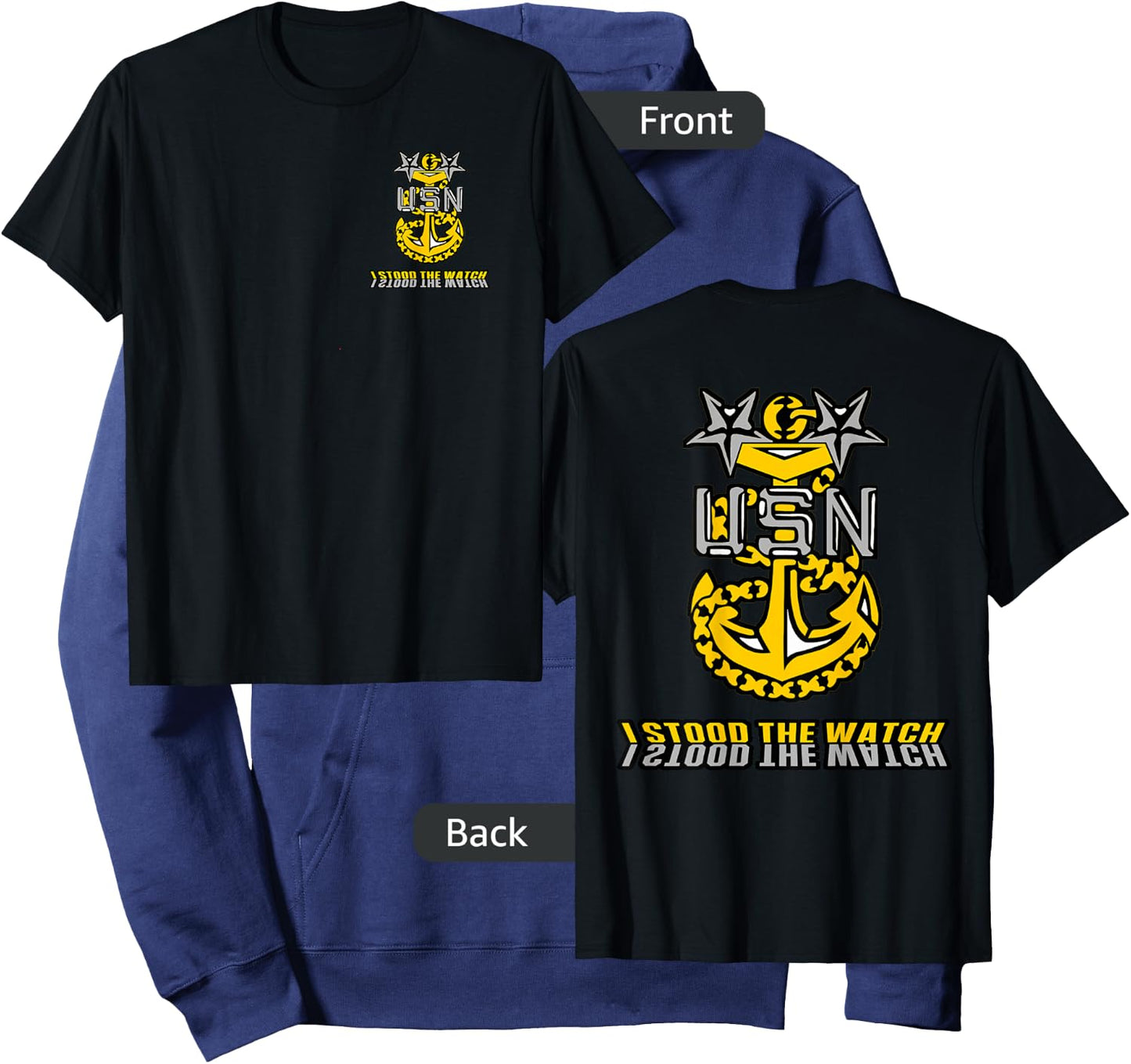 Navy MCPO - I Stood the Watch Hoodie - Hoodie | Navy