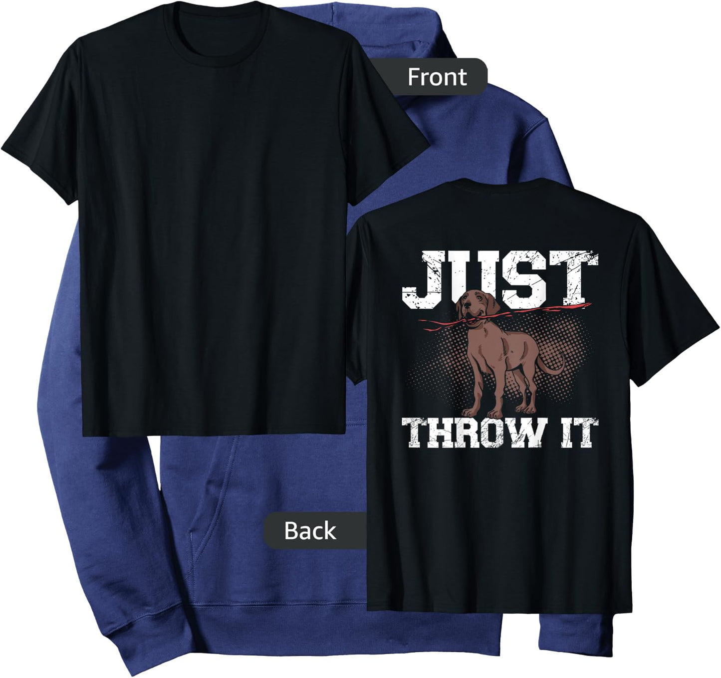 Just Throw It Backprint Hoodie - Hoodie | Navy