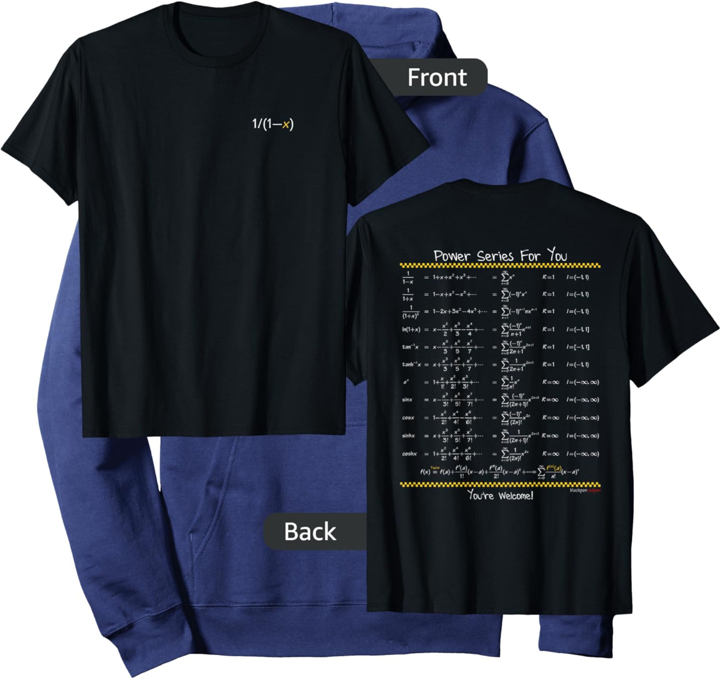 Blackpenredpen Calculus Power Series for You Hoodie - Hoodie | Navy