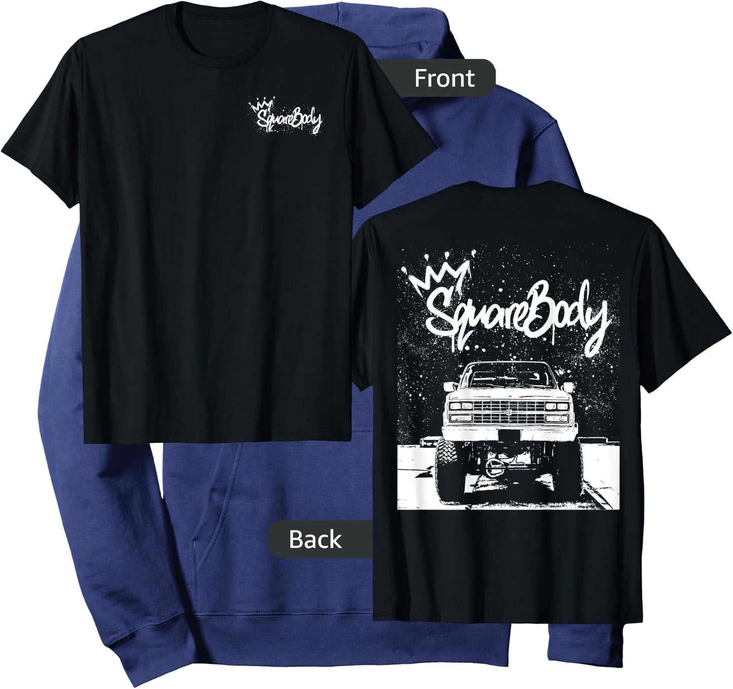 Squarebody C10 Classic truck Square body Nation Truck Hoodie - Hoodie | Navy