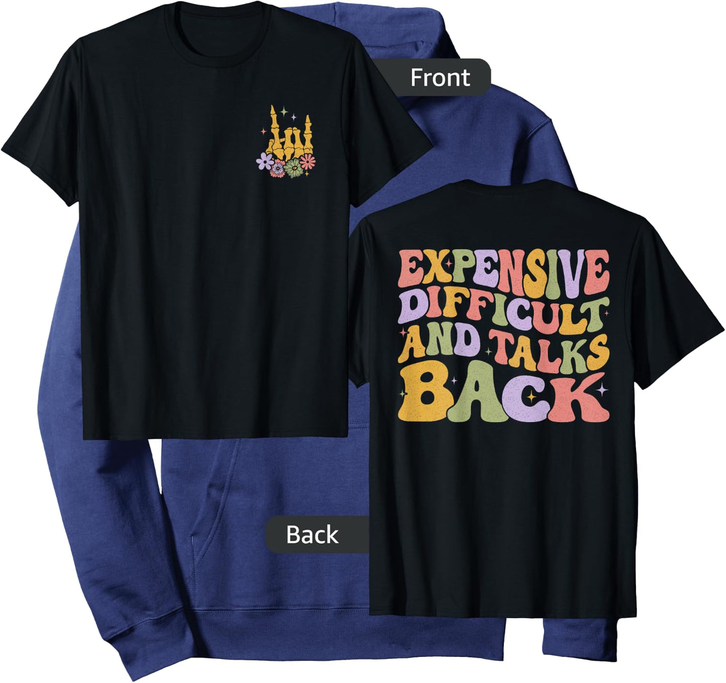 Expensive Difficult And Talks Back Hoodie - Hoodie | Navy