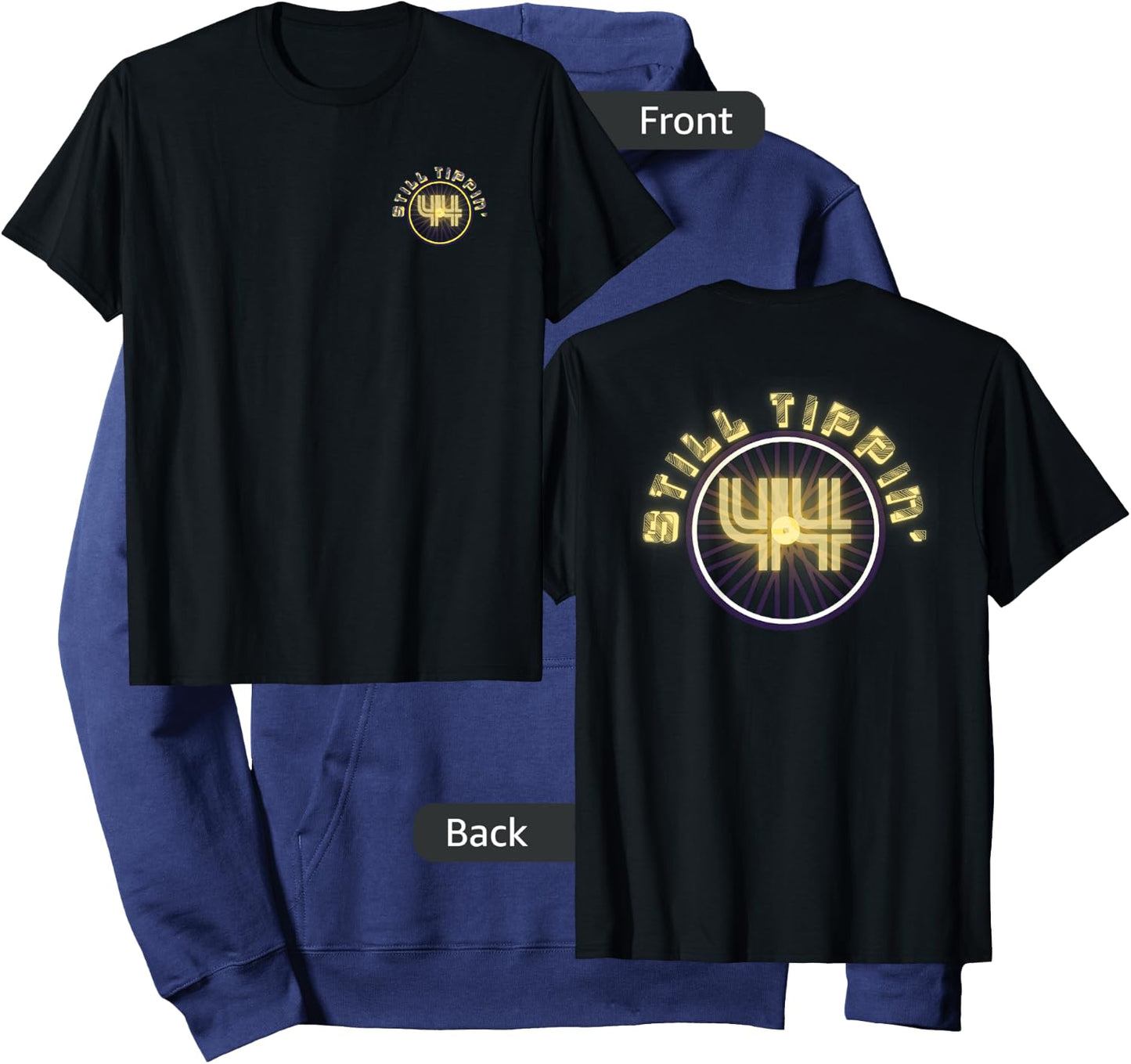 Still Tippin - 44's - Chrome Gold Plated Rims Hoodie - Hoodie | Navy