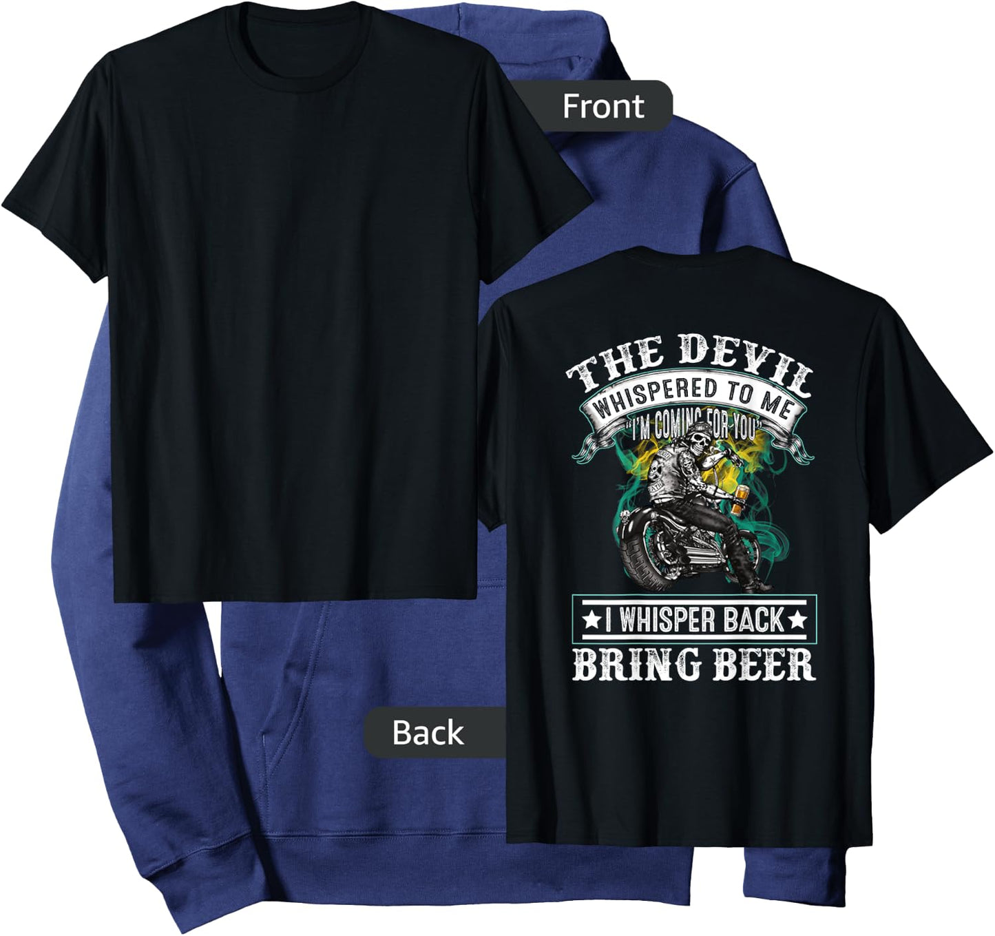 The devil whispered to me I'm coming for you Hoodie - Hoodie | Navy