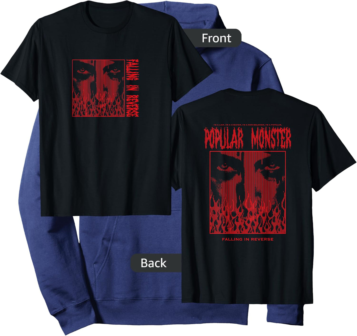 Falling In Reverse - Official Merchandise - Popular Monster Hoodie - Hoodie | Navy
