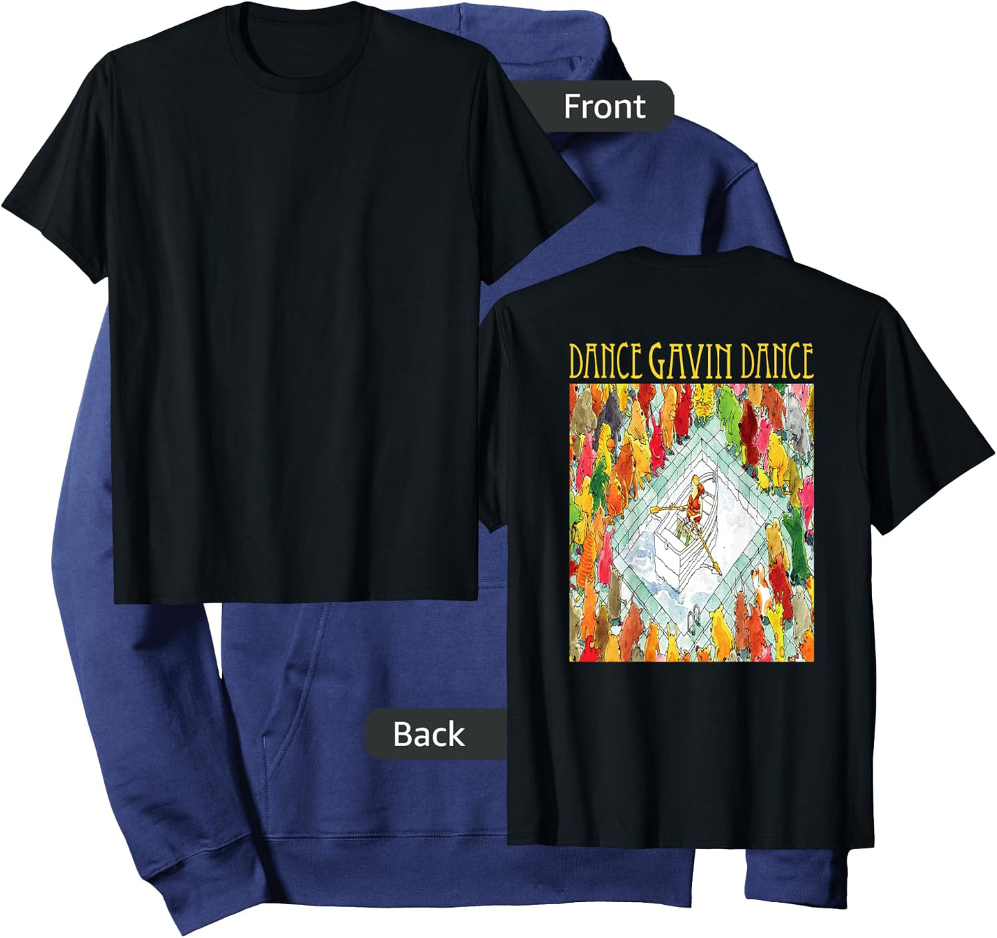 Dance Gavin Dance merch - Dance Gavin Dance - DESIGN ON BACK Hoodie - Hoodie | Navy